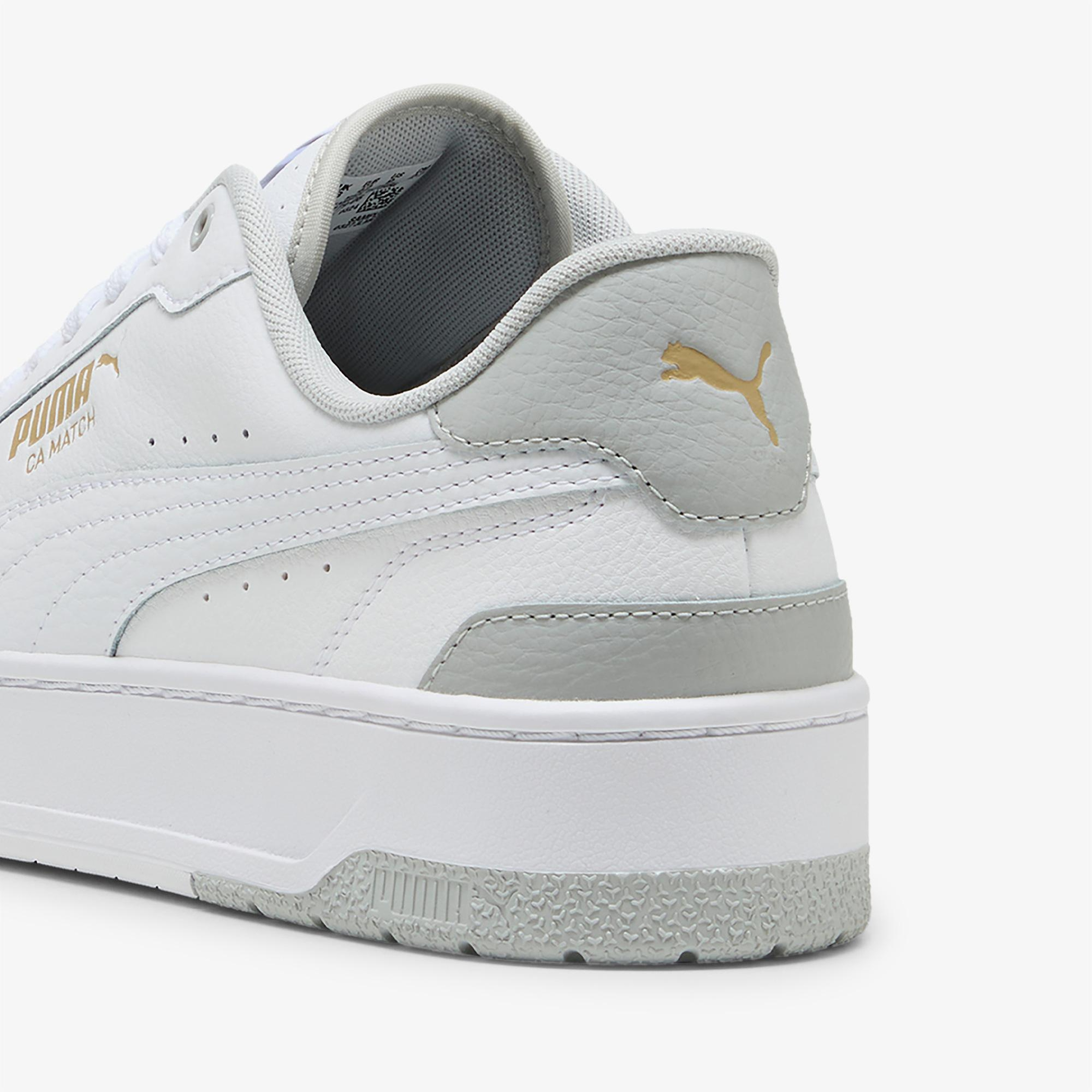 Puma CA Match Unisex Gri Detaylı Beyaz Spor Ayakkabı