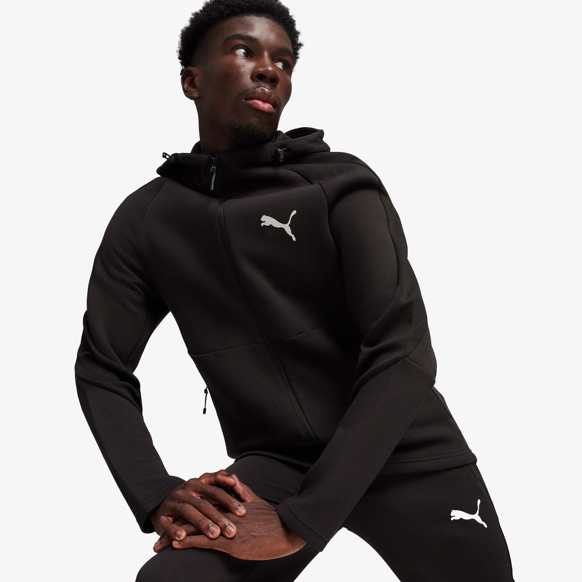 Puma Evostripe Full Zip Erkek Siyah Sweatshirt