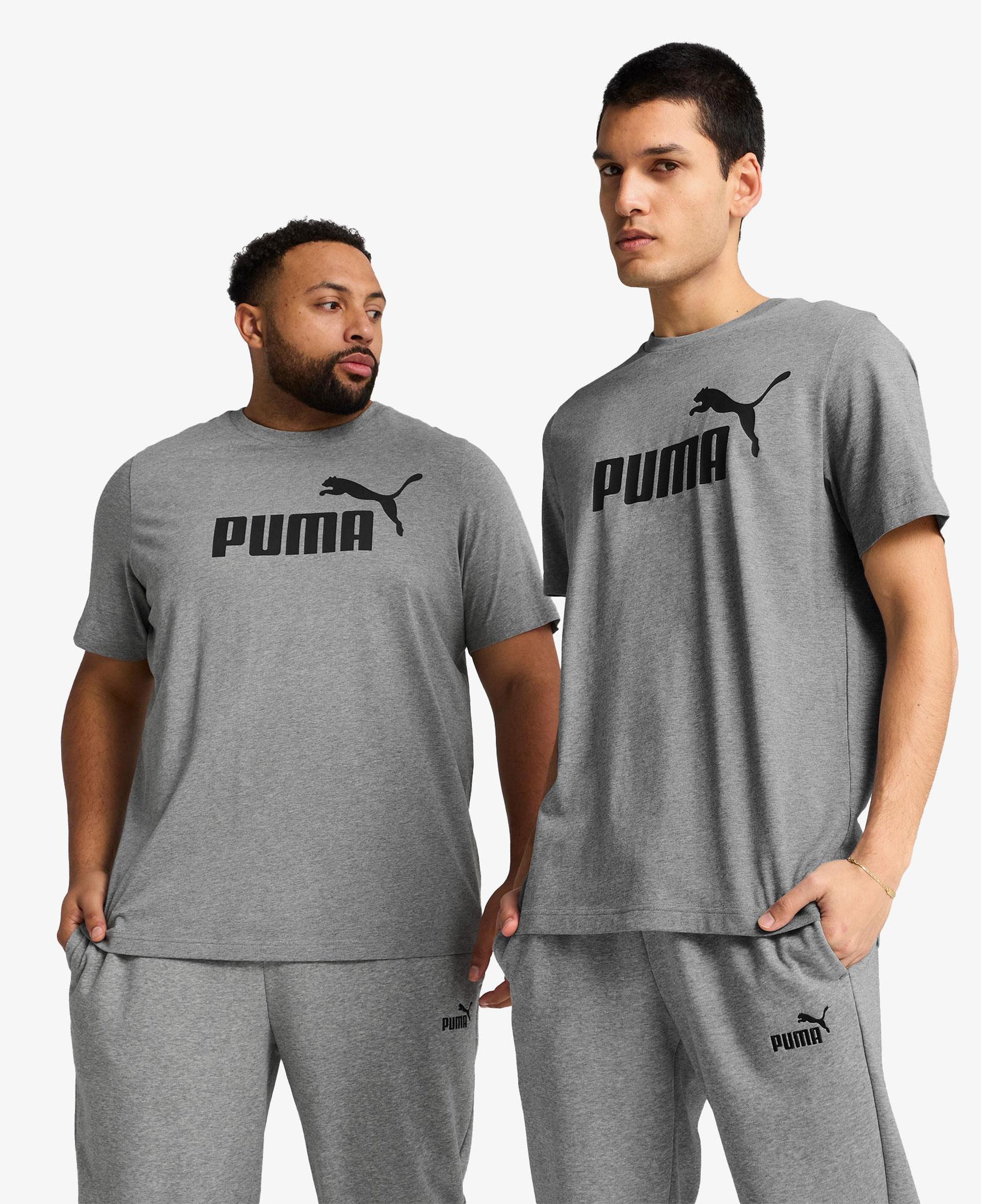 Puma Essentials No. 1 Logo  Erkek Gri T-Shirt