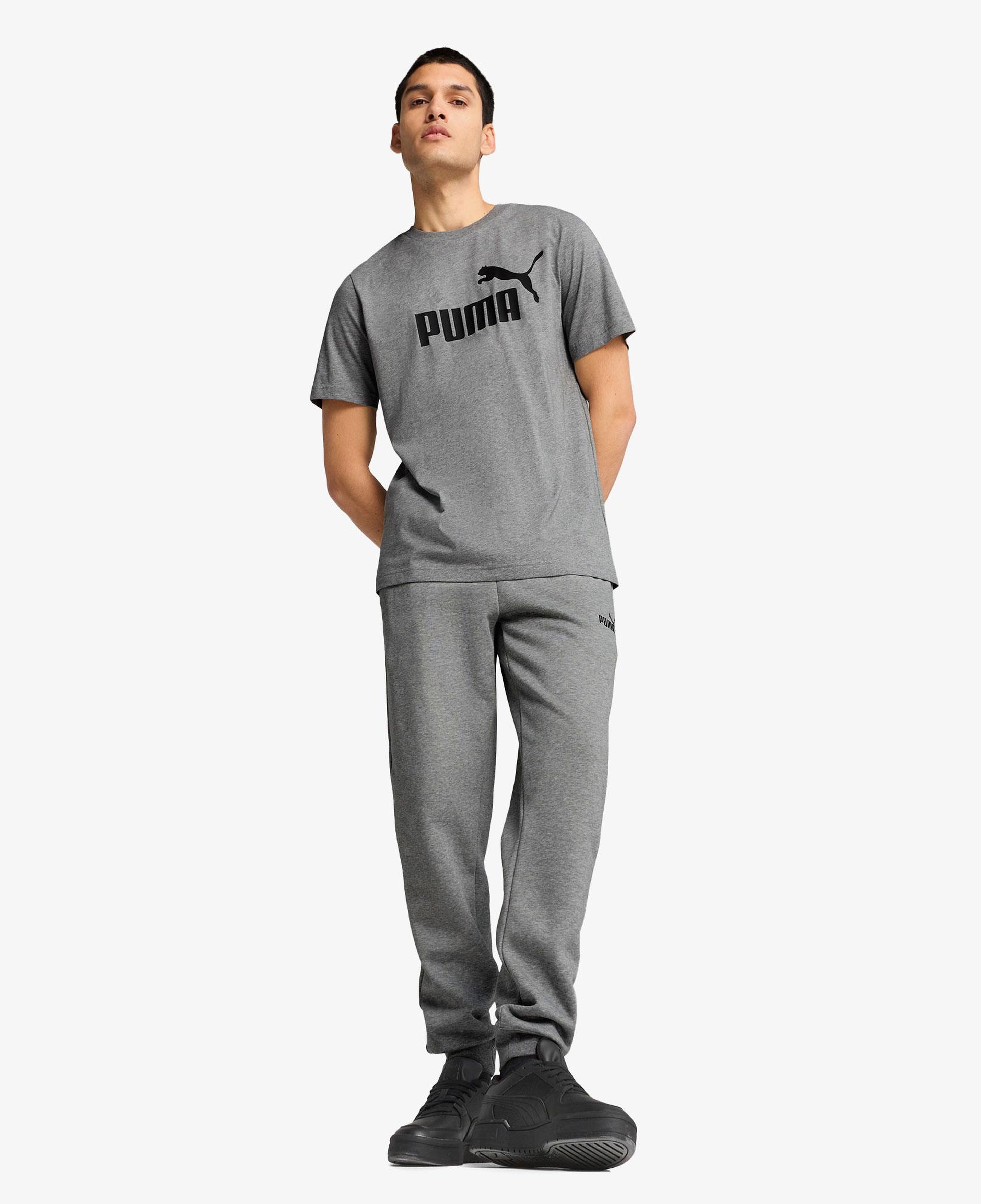 Puma Essentials No. 1 Logo  Erkek Gri T-Shirt