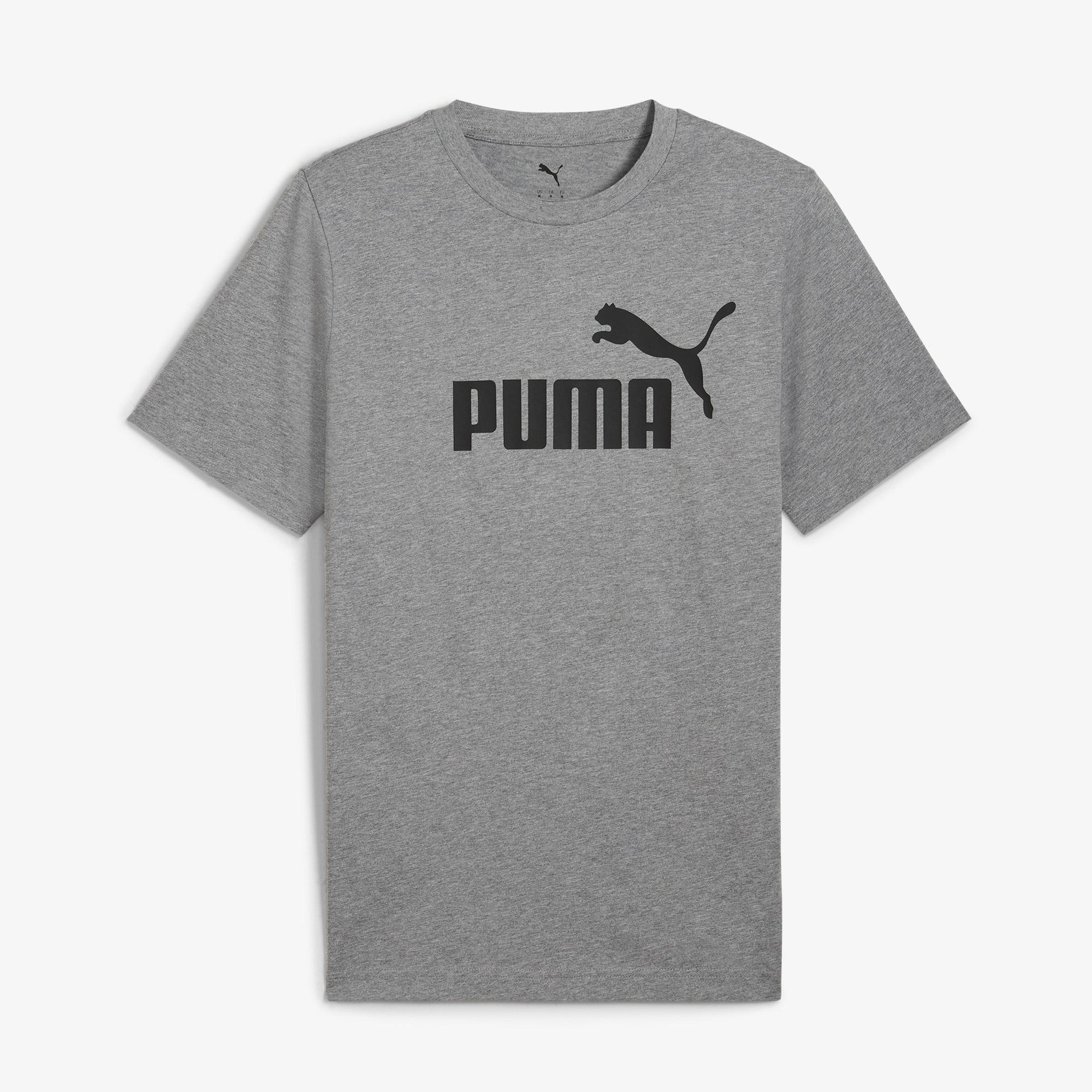 Puma Essentials No. 1 Logo  Erkek Gri T-Shirt