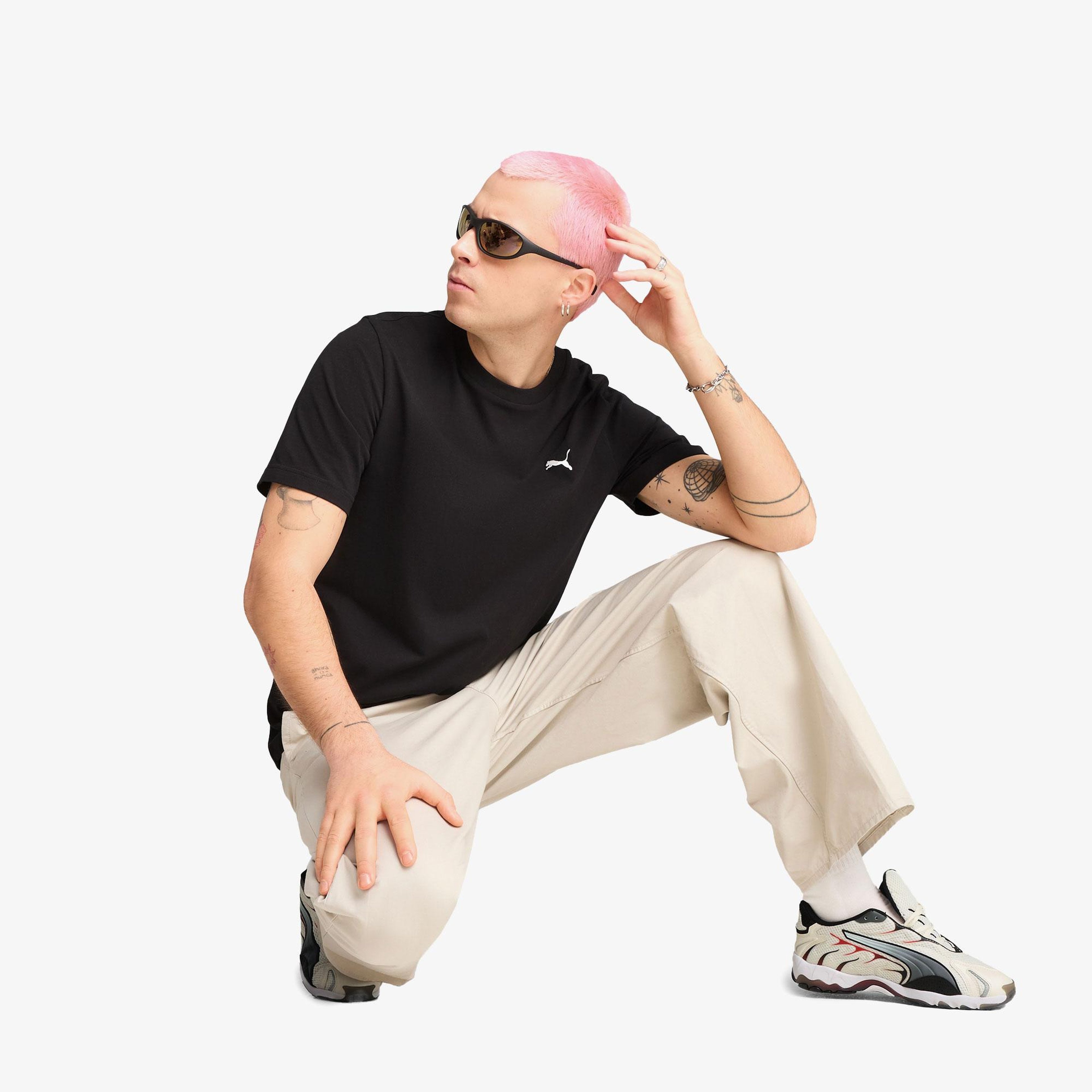Puma Wardrobe Essentials  Erkek Siyah T-Shirt