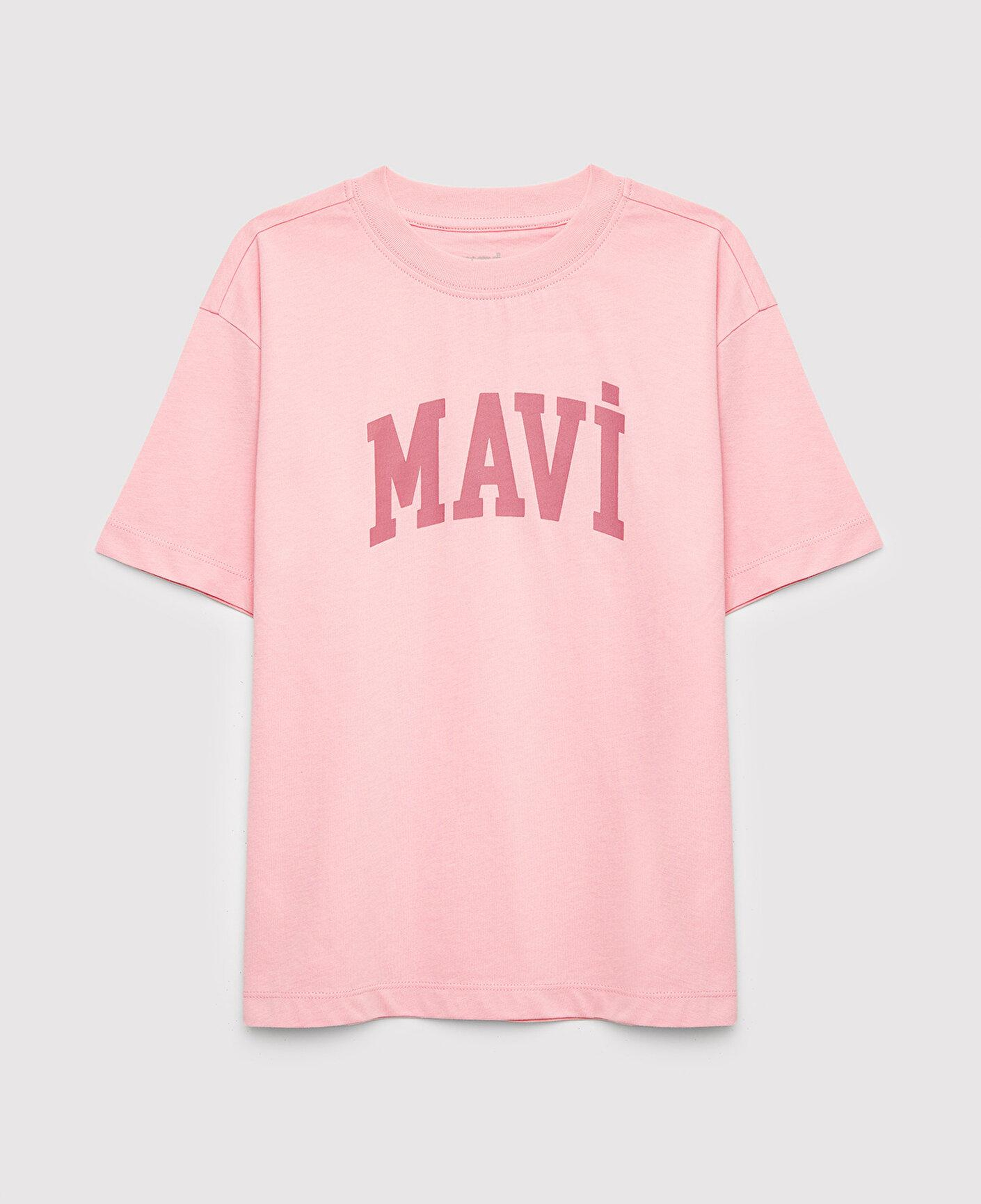 Mavi Mavi Logo Baskılı Pembe Tişört Loose Fit / Bol Rahat Kesim 7610479-71015