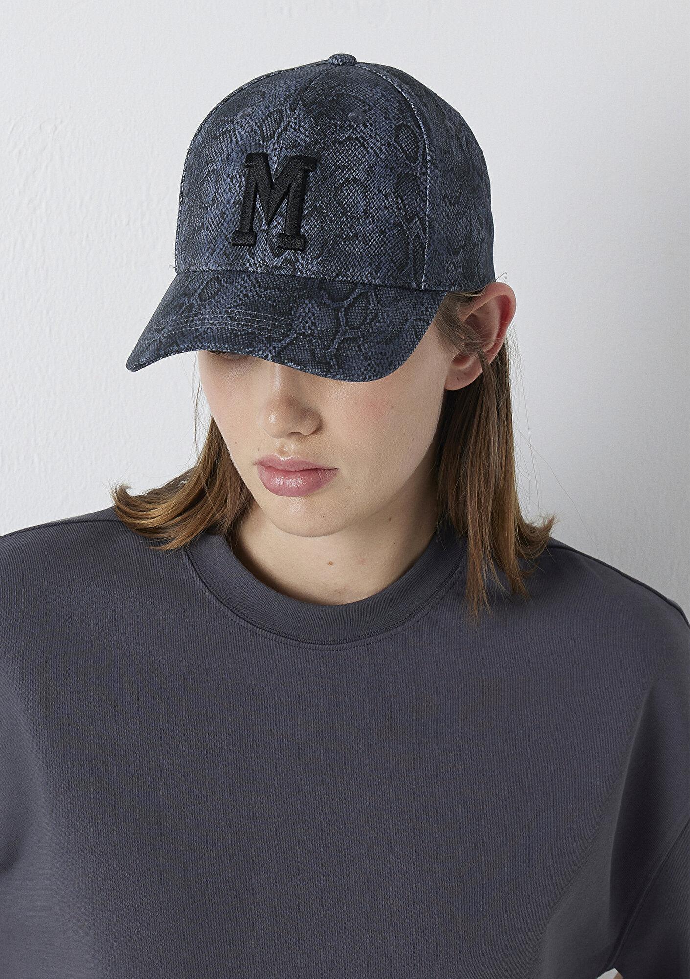 Mavi M Logo Nakışlı Desenli Şapka 1914183-70750