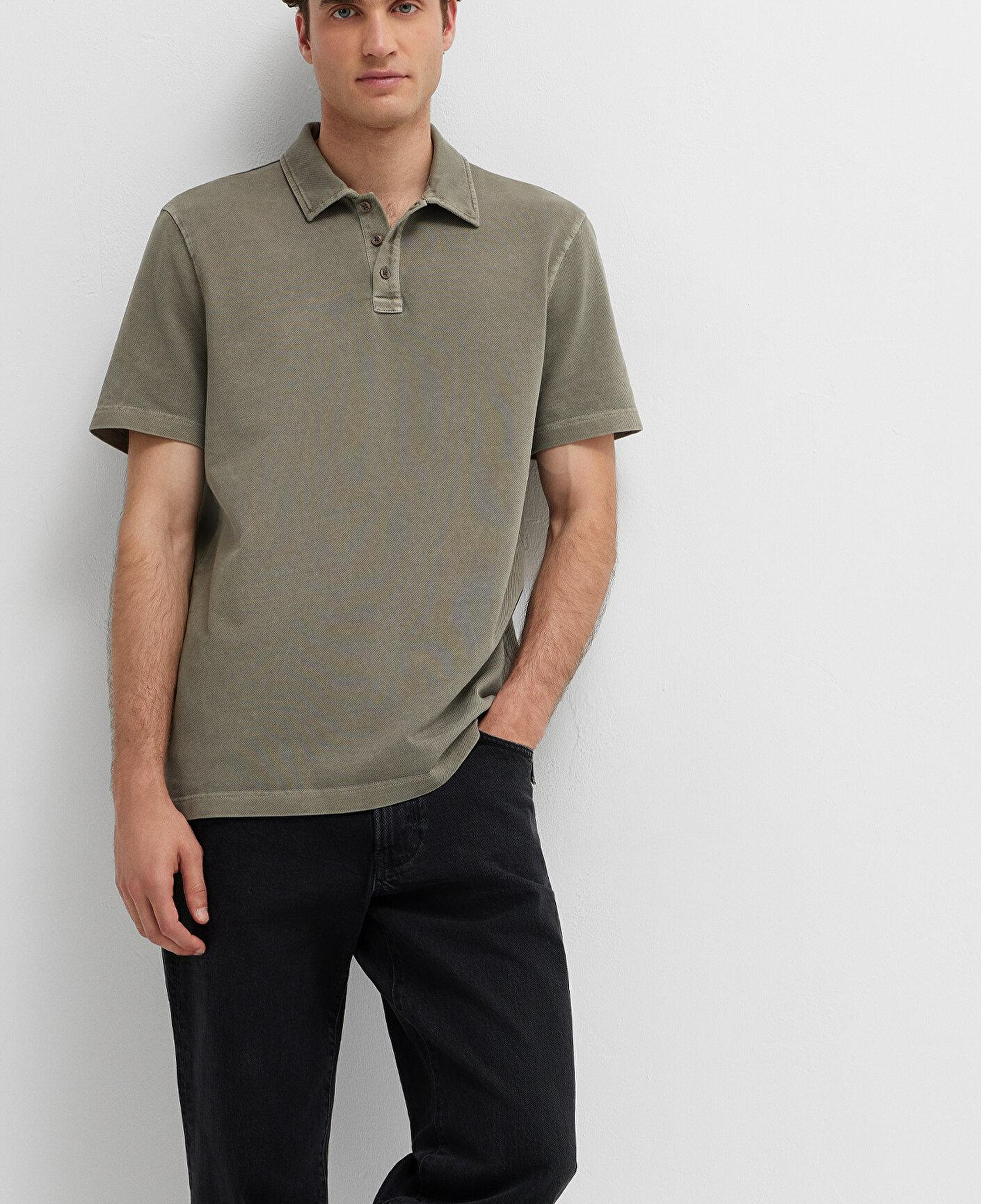 Mavi Kahverengi Polo Tişört Regular Fit / Normal Kesim 0613514-70376