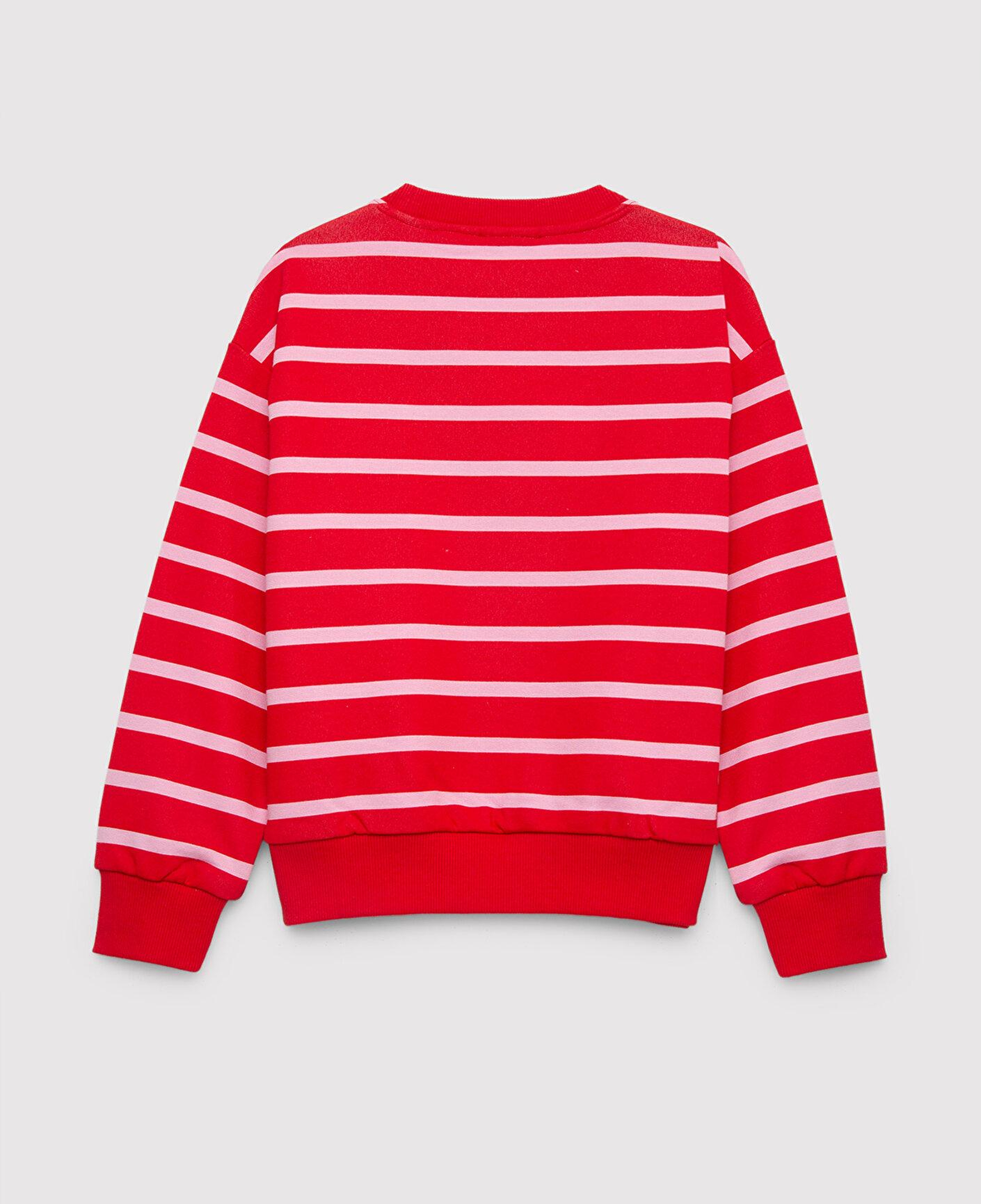 Mavi Mavi Logo Baskılı Kırmızı Çizgili Sweatshirt 7S10038-88044