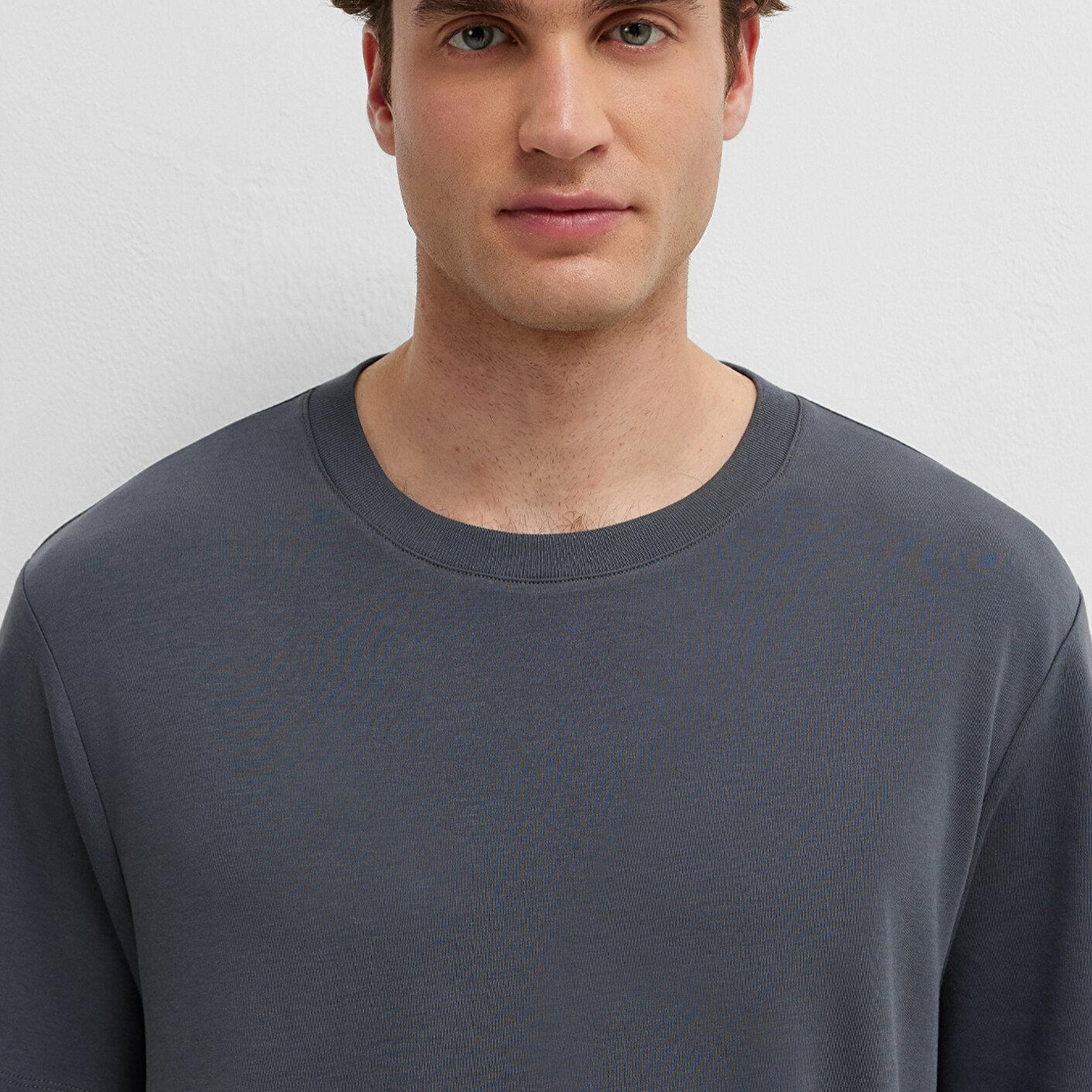 Mavi Gri Basic Tişört Regular Fit / Normal Kesim 0613525-85309