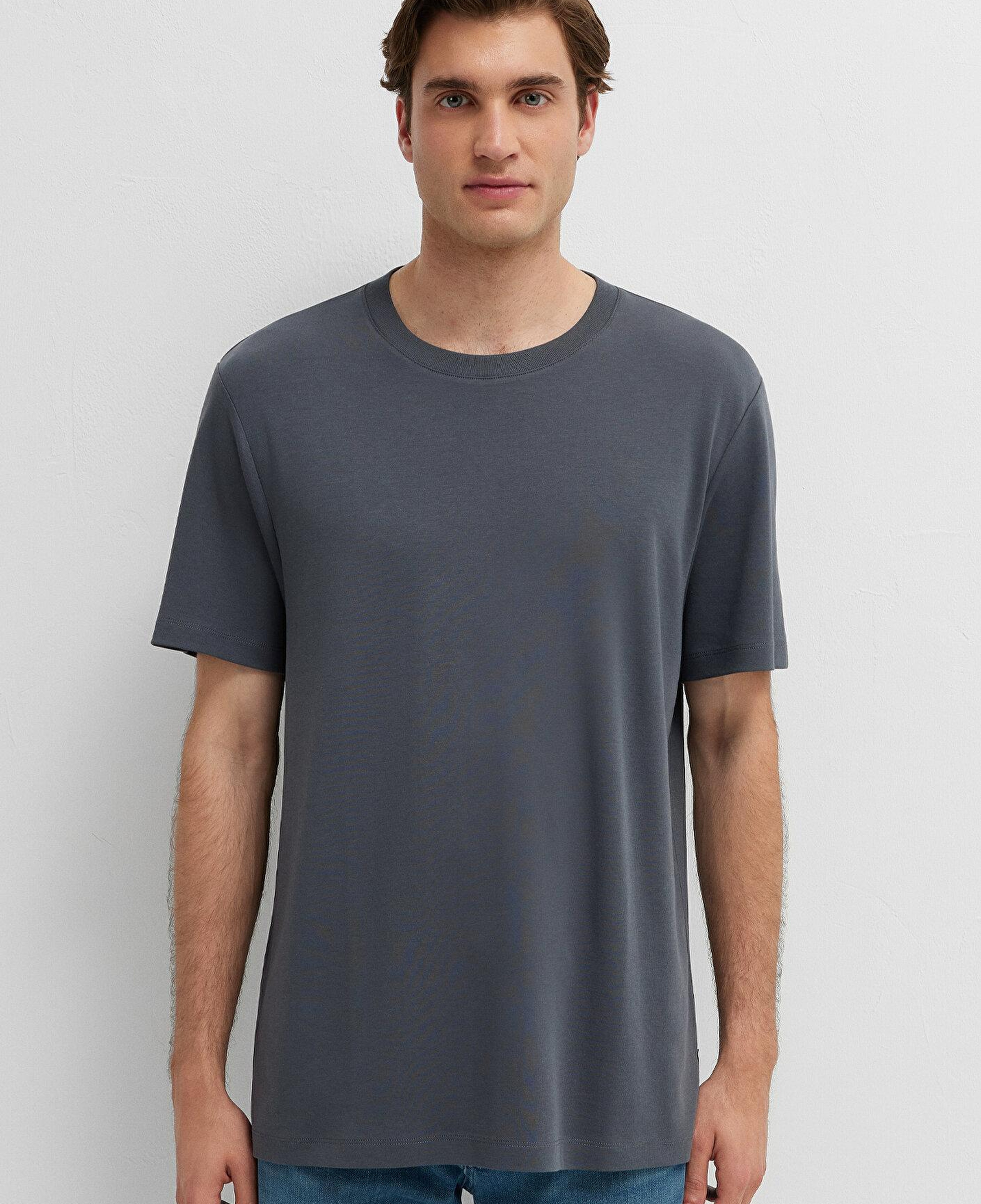 Mavi Gri Basic Tişört Regular Fit / Normal Kesim 0613525-85309