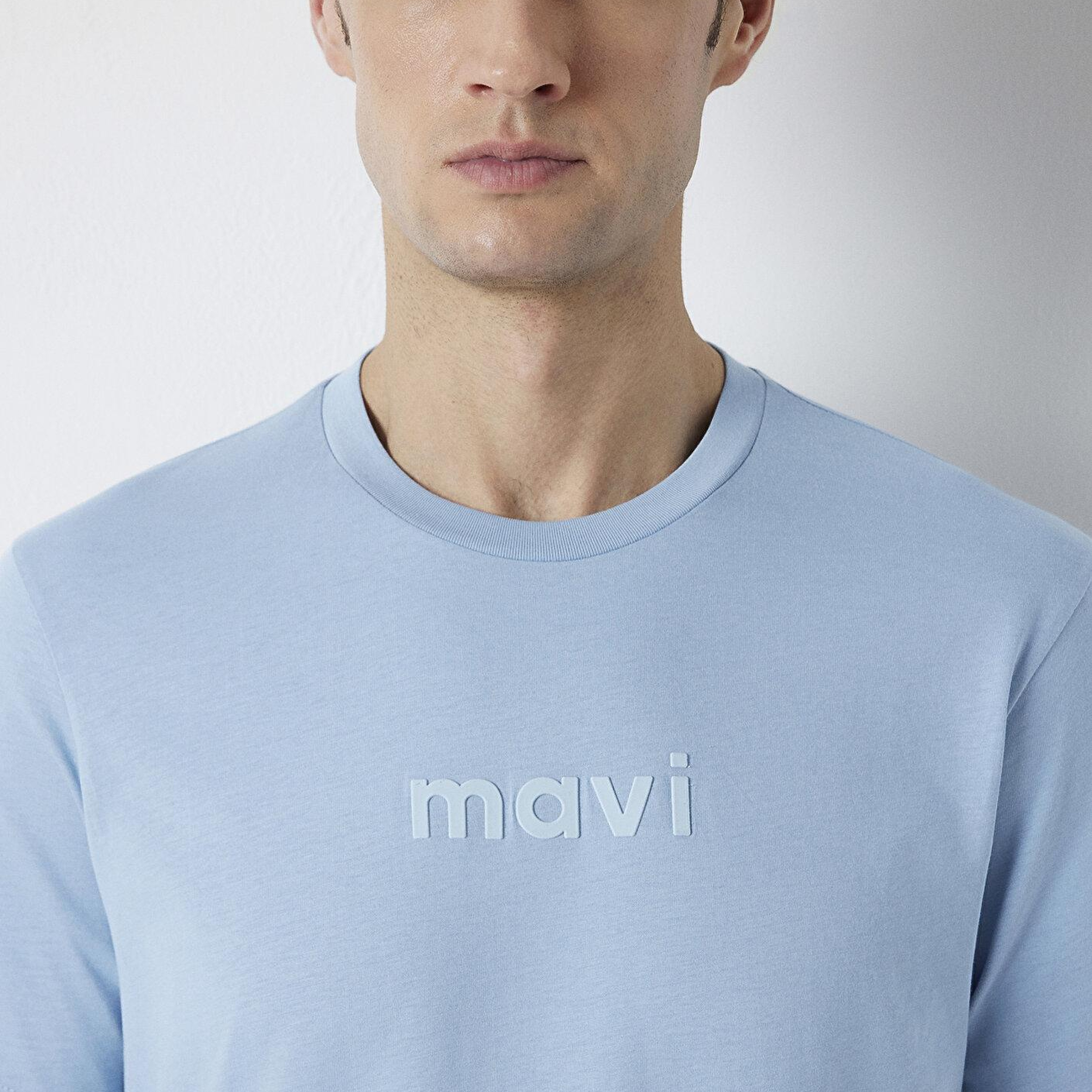 Mavi Mavi Logo Baskılı Mavi Tişört Regular Fit / Normal Kesim 0612732-70731