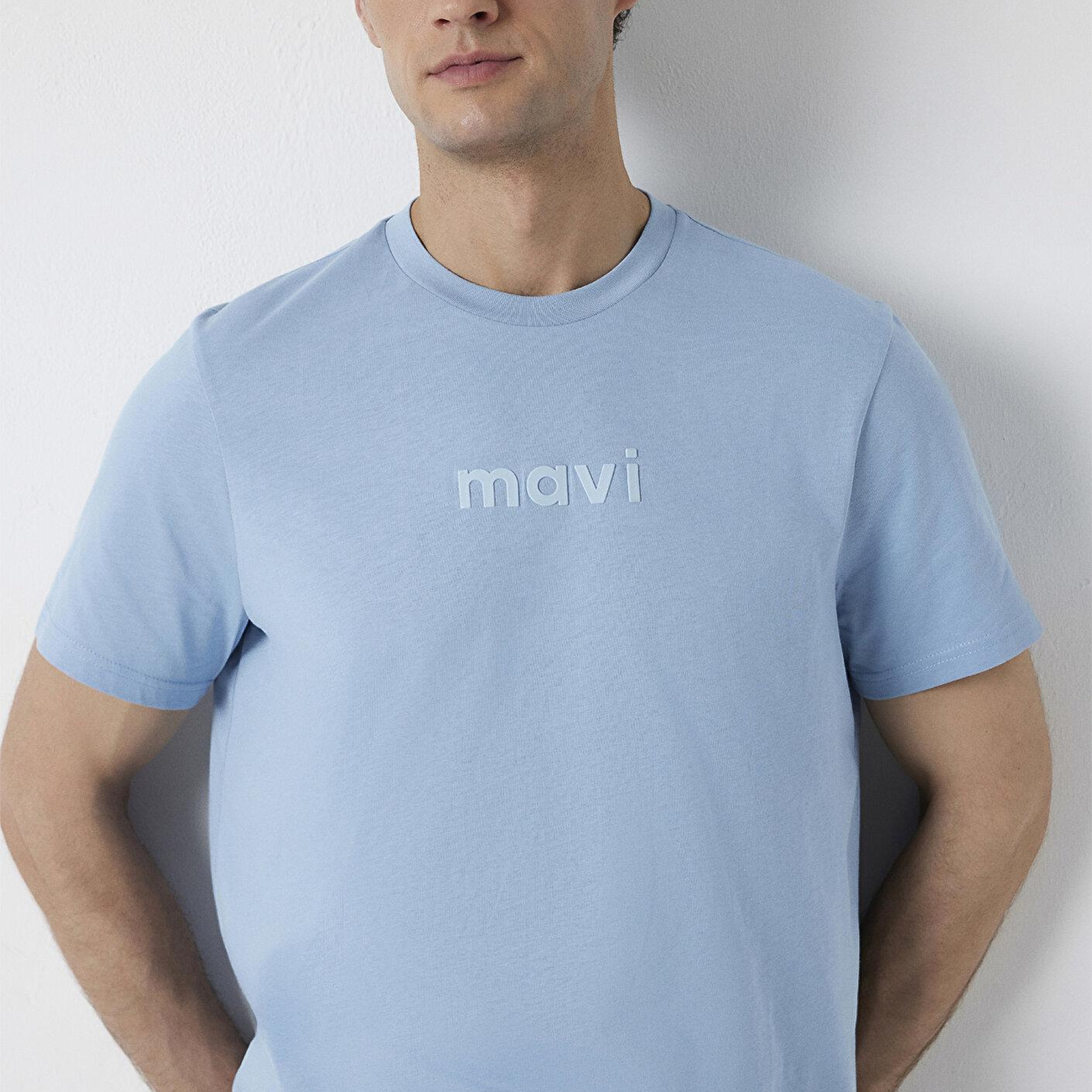 Mavi Mavi Logo Baskılı Mavi Tişört Regular Fit / Normal Kesim 0612732-70731