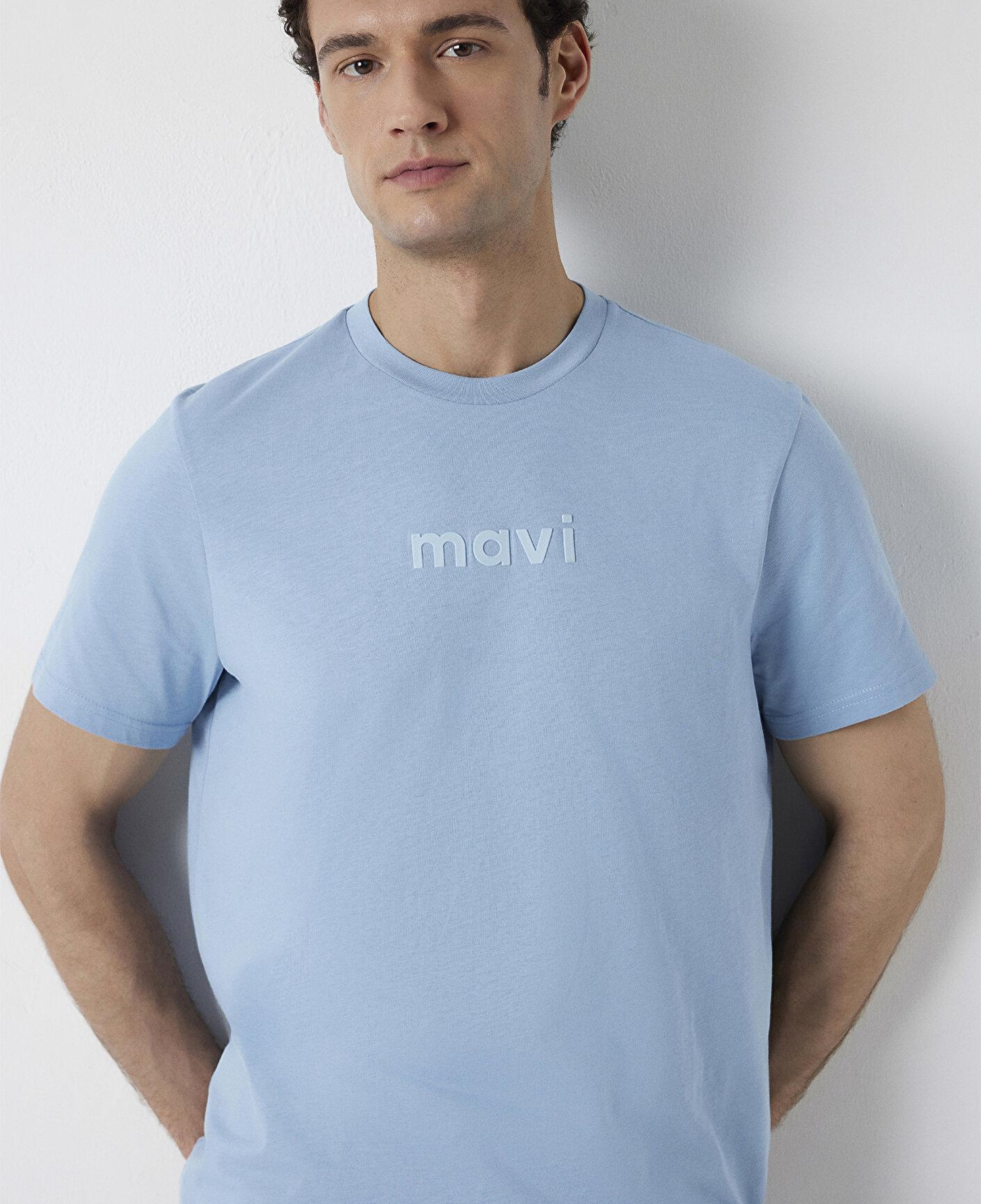 Mavi Mavi Logo Baskılı Mavi Tişört Regular Fit / Normal Kesim 0612732-70731