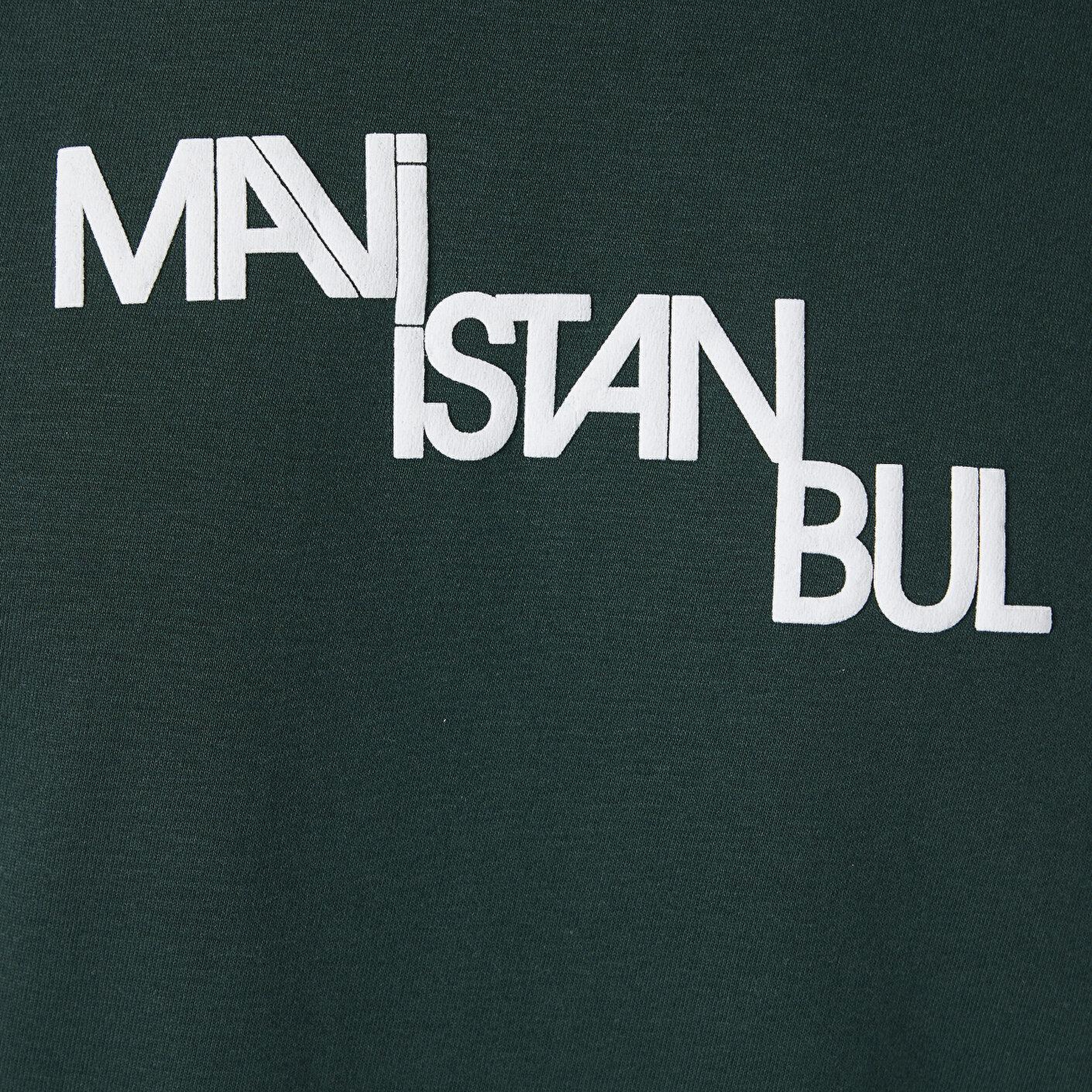 Mavi İstanbul Baskılı Yeşil Tişört Regular Fit / Normal Kesim 0612274-85173
