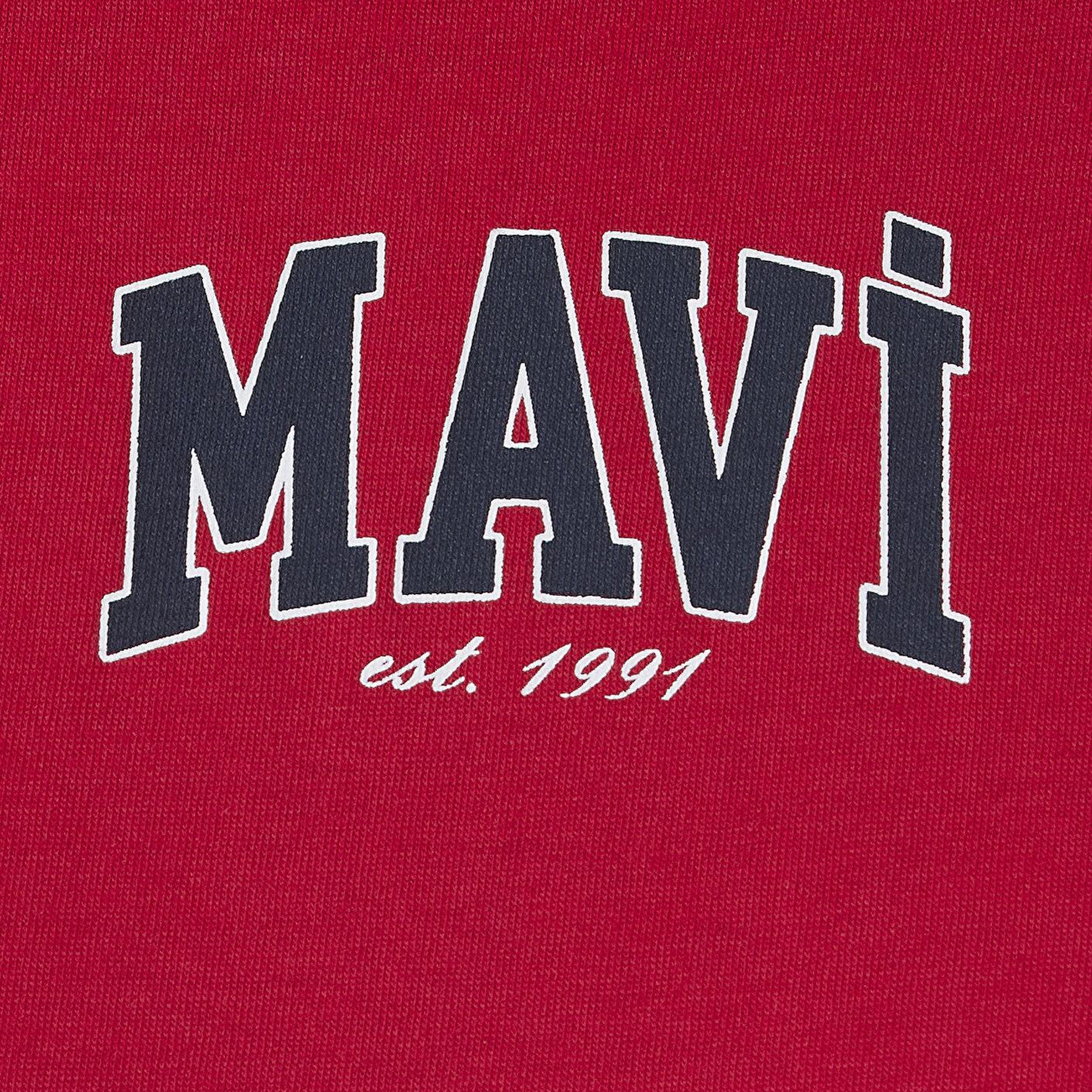 Mavi Mavi Logo Baskılı Kırmızı Tişört Regular Fit / Normal Kesim 1613412-88631