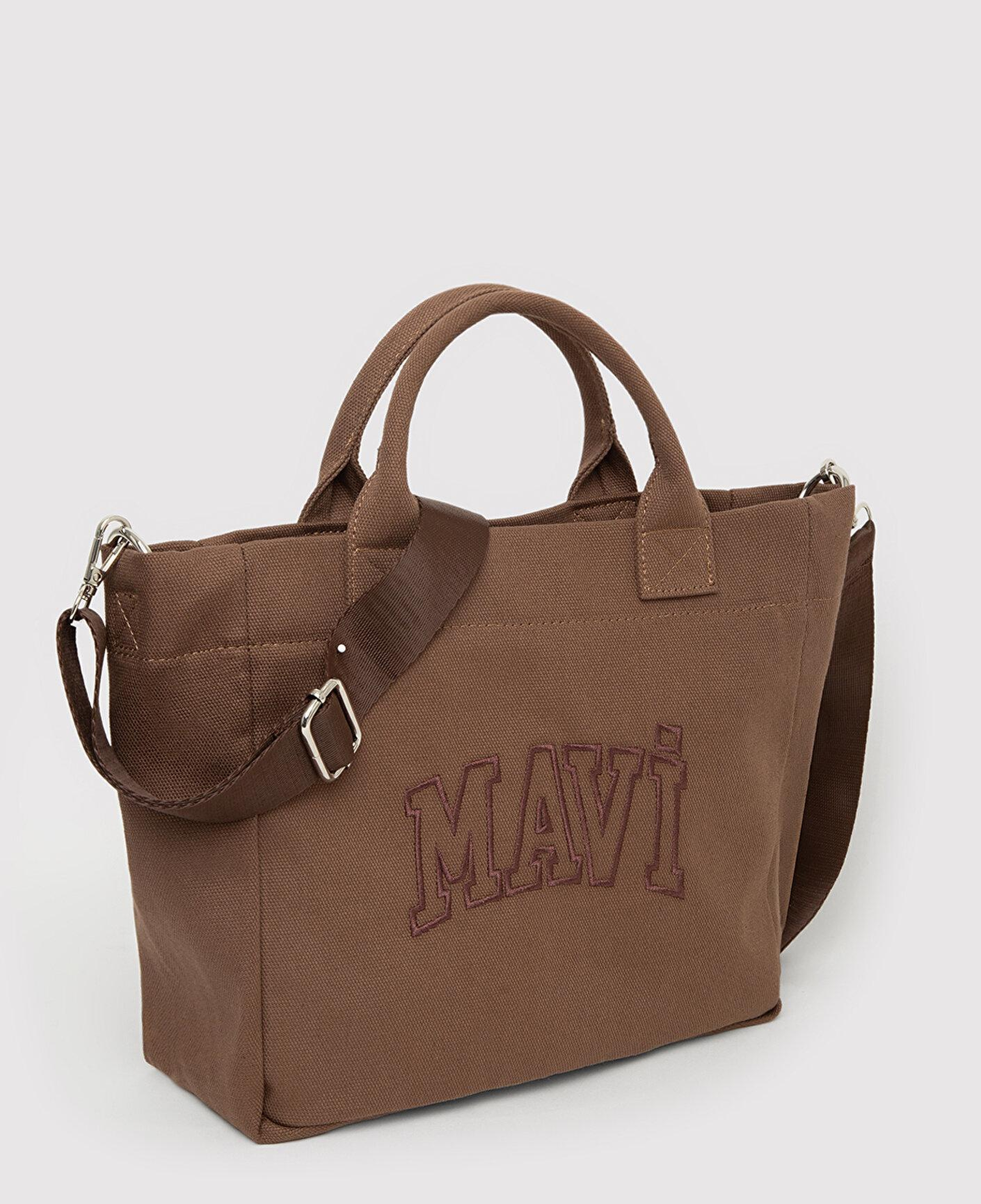 Mavi Mavi Logo Nakışlı Kahverengi Omuz Çantası 1914358-70381