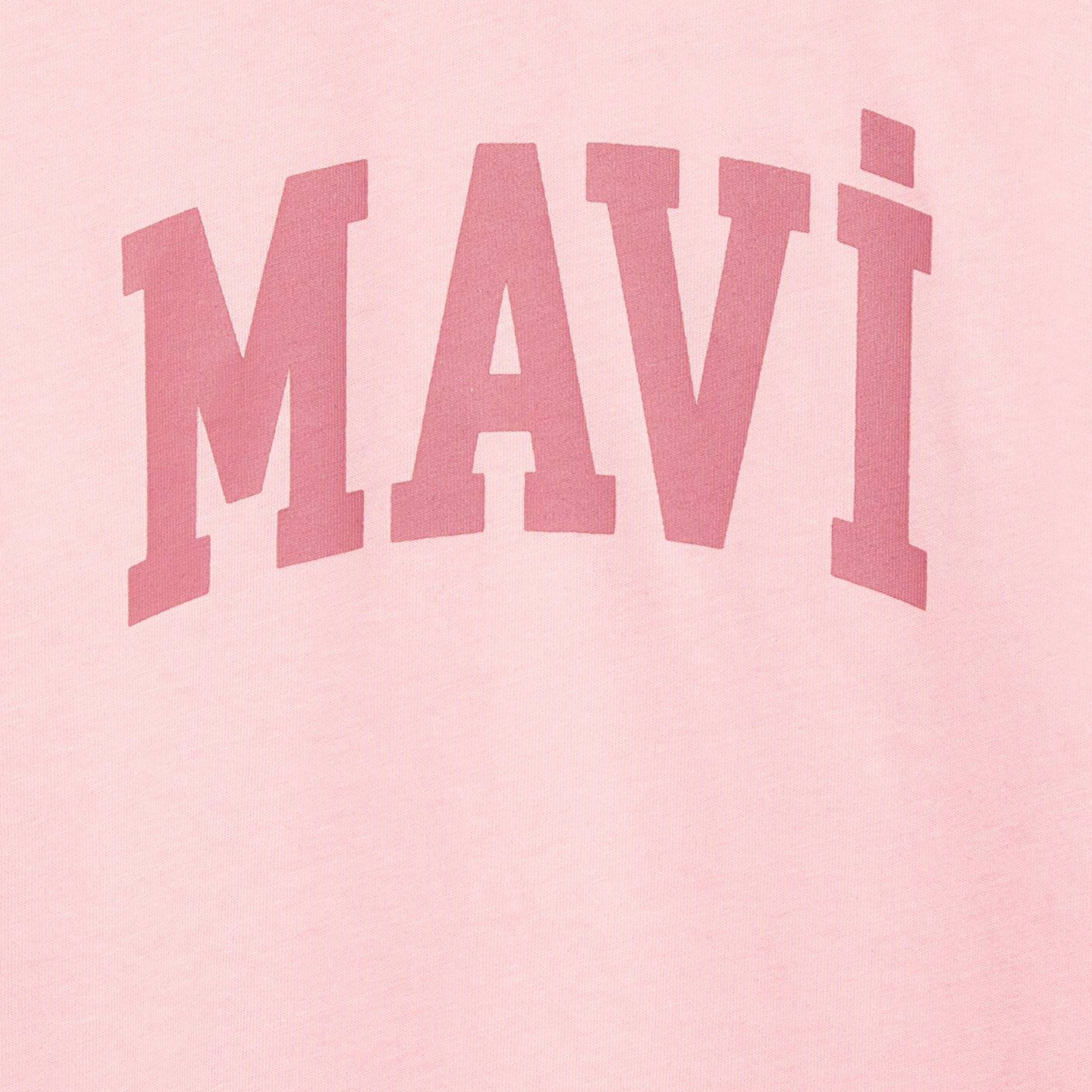 Mavi Mavi Logo Baskılı Pembe Tişört Loose Fit / Bol Rahat Kesim 7610479-71015
