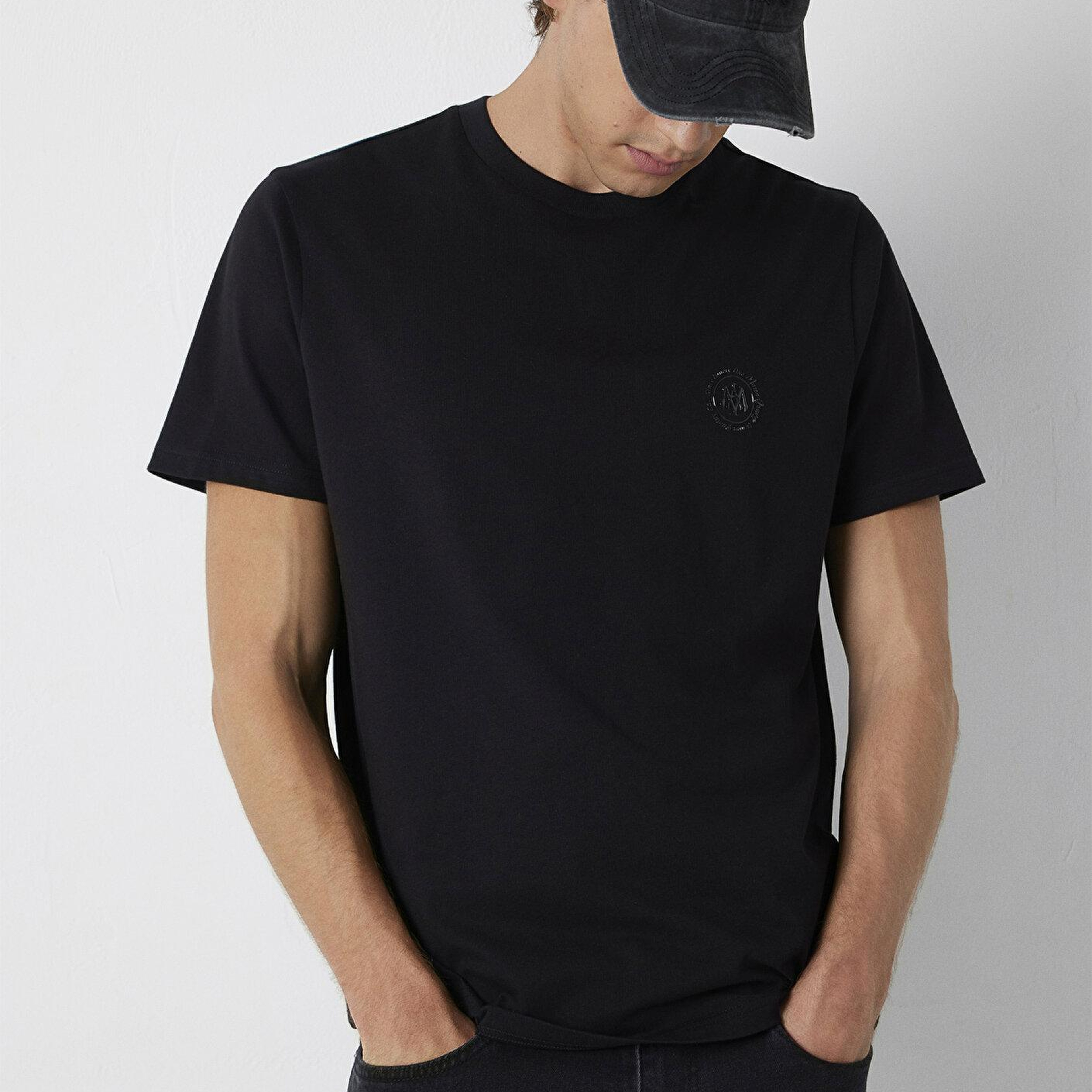 Mavi Mavi Logo Baskılı Siyah Tişört Regular Fit / Normal Kesim 0620179-900