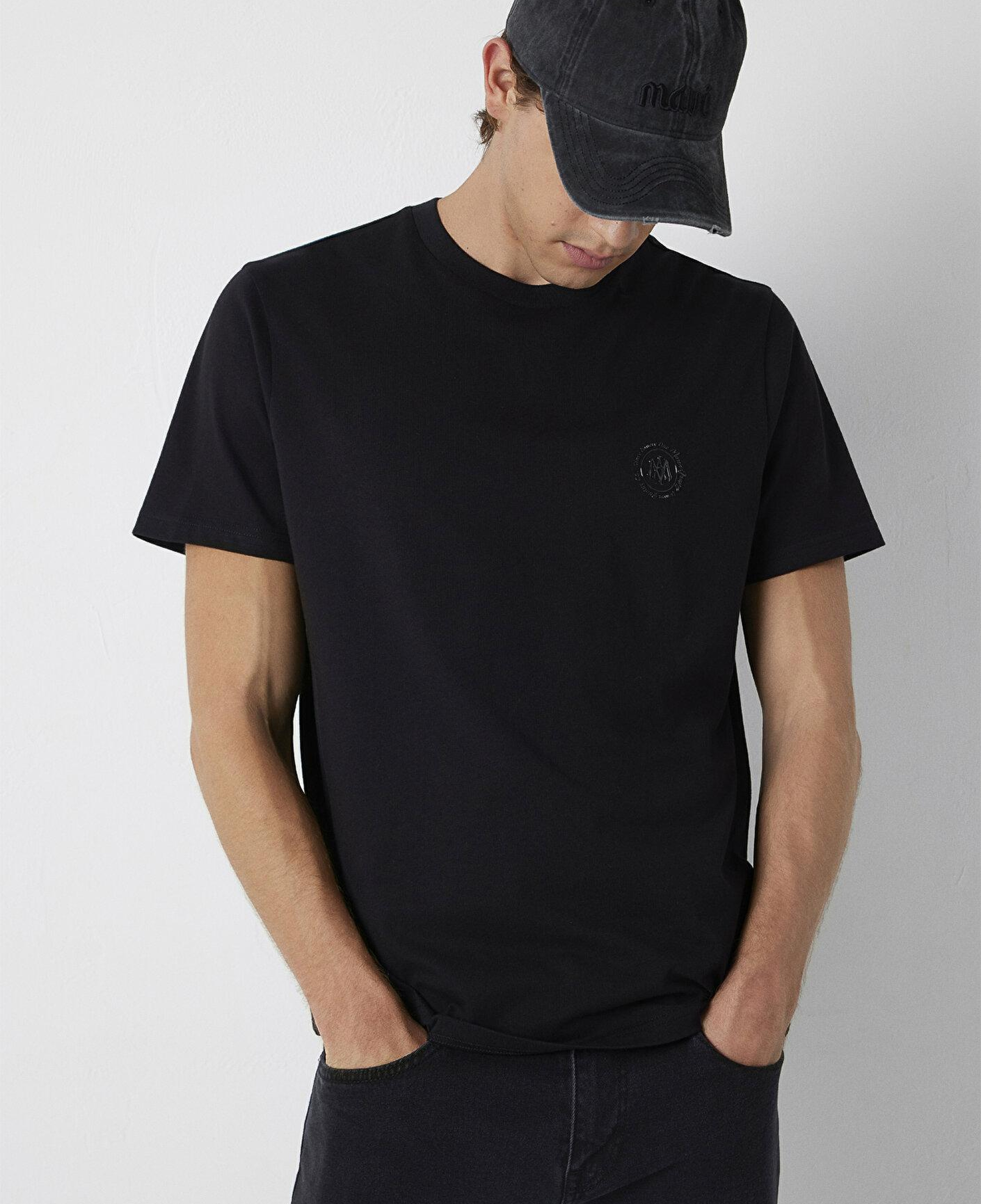Mavi Mavi Logo Baskılı Siyah Tişört Regular Fit / Normal Kesim 0620179-900