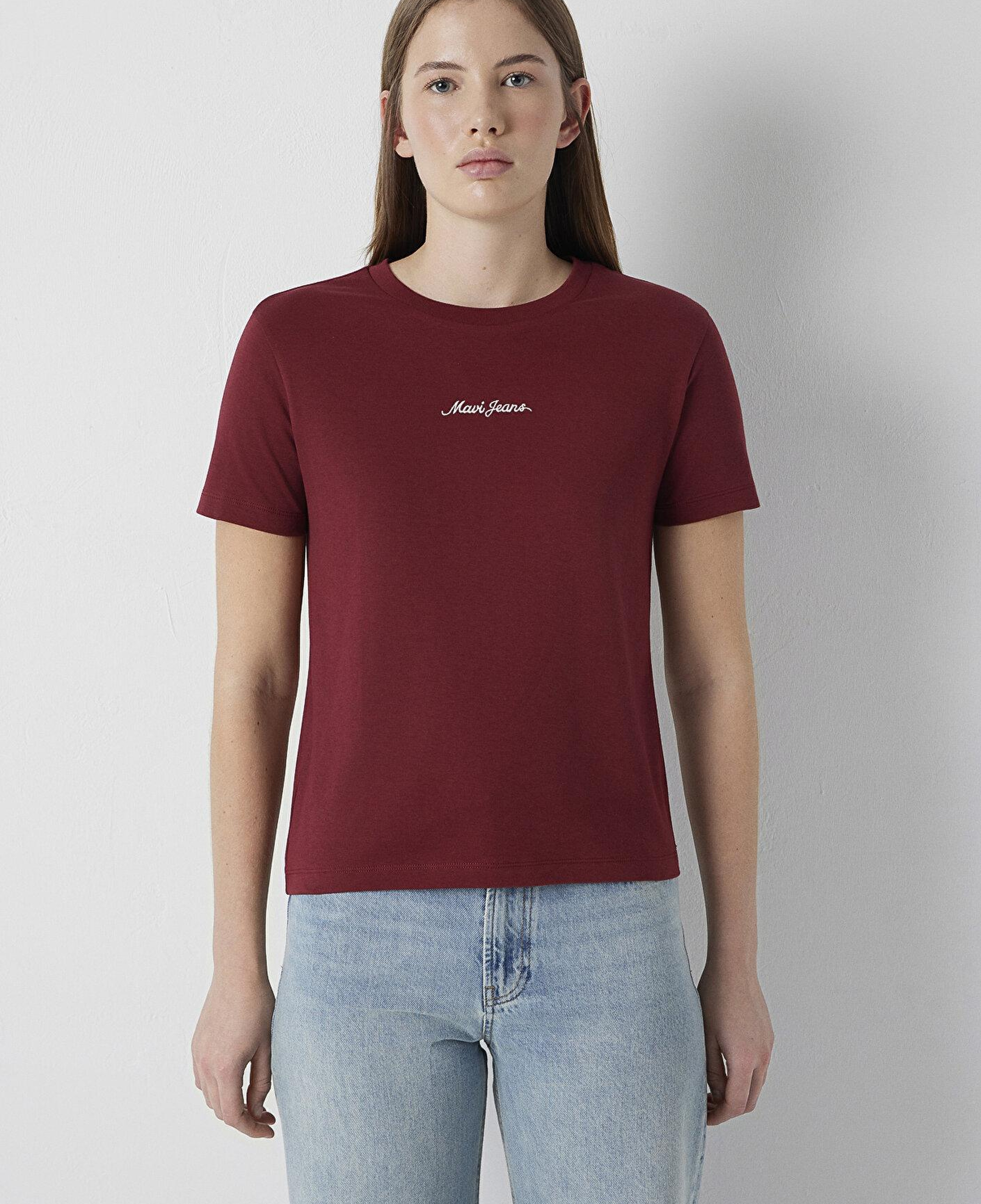 Mavi Mavi Logo Baskılı Kırmızı Tişört Slim Fit / Dar Kesim 1614201-85633