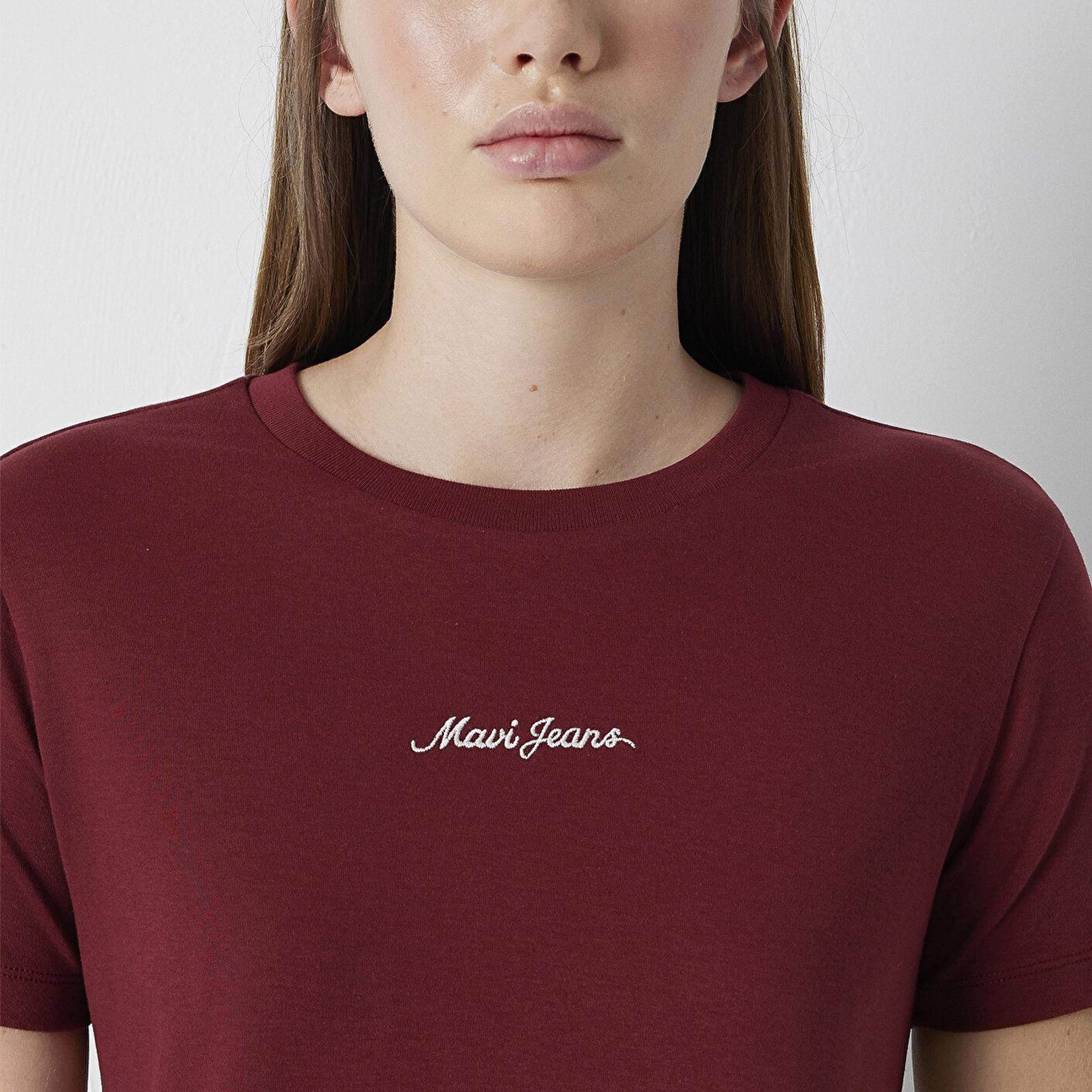 Mavi Mavi Logo Baskılı Kırmızı Tişört Slim Fit / Dar Kesim 1614201-85633