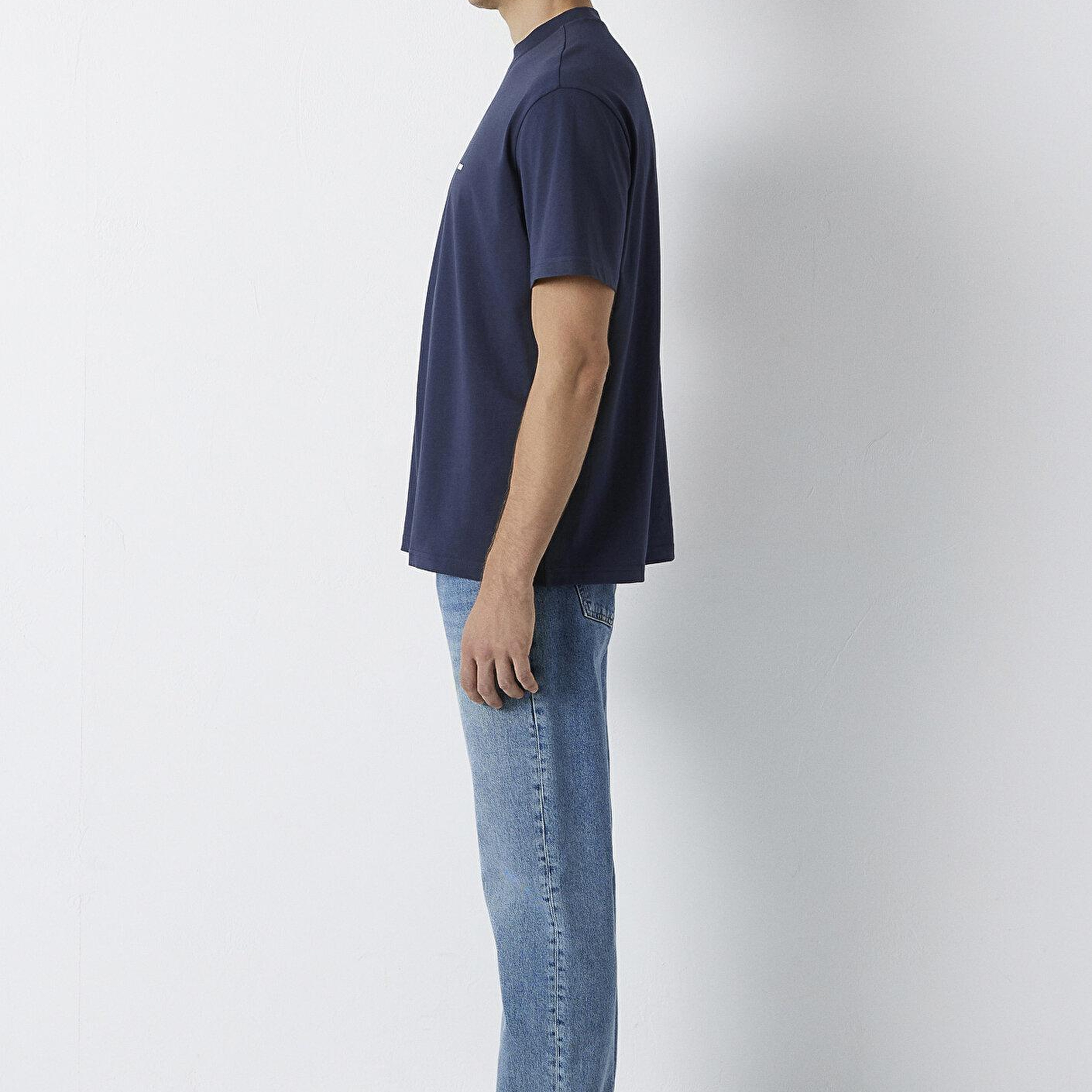 Mavi Lacivert Basic Tişört Loose Fit / Bol Rahat Kesim 0612216-70490