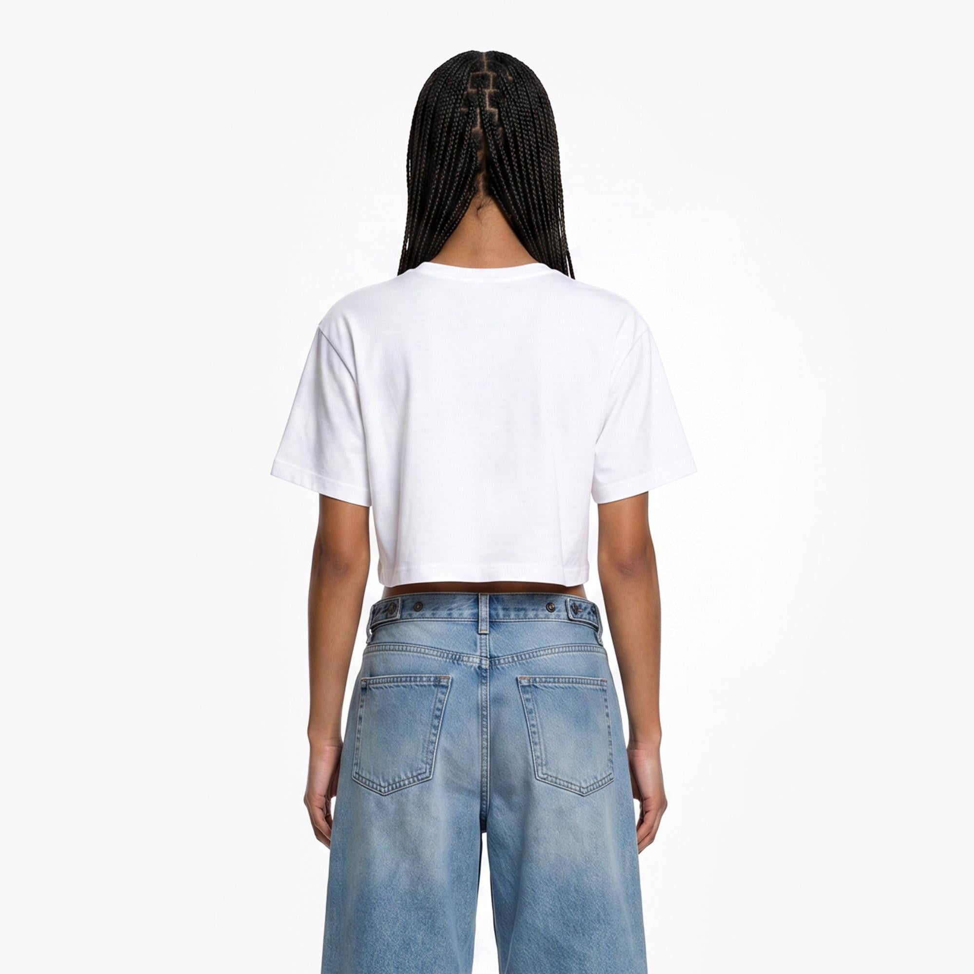 Vans Y2K Boho Relax Crop Kadın Beyaz T-Shirt