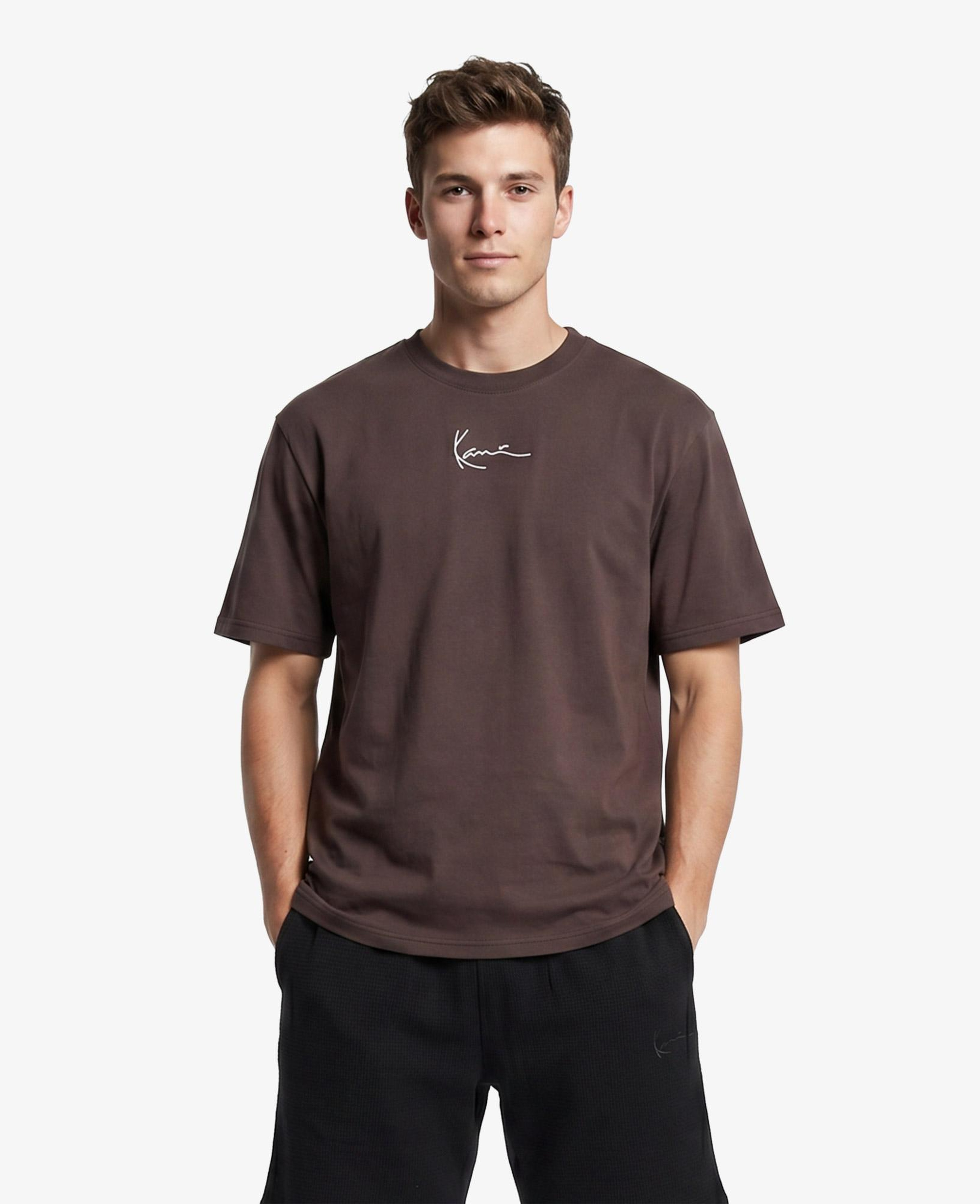 Karl Kani Small Signature Essential Erkek Kahverengi T-Shirt