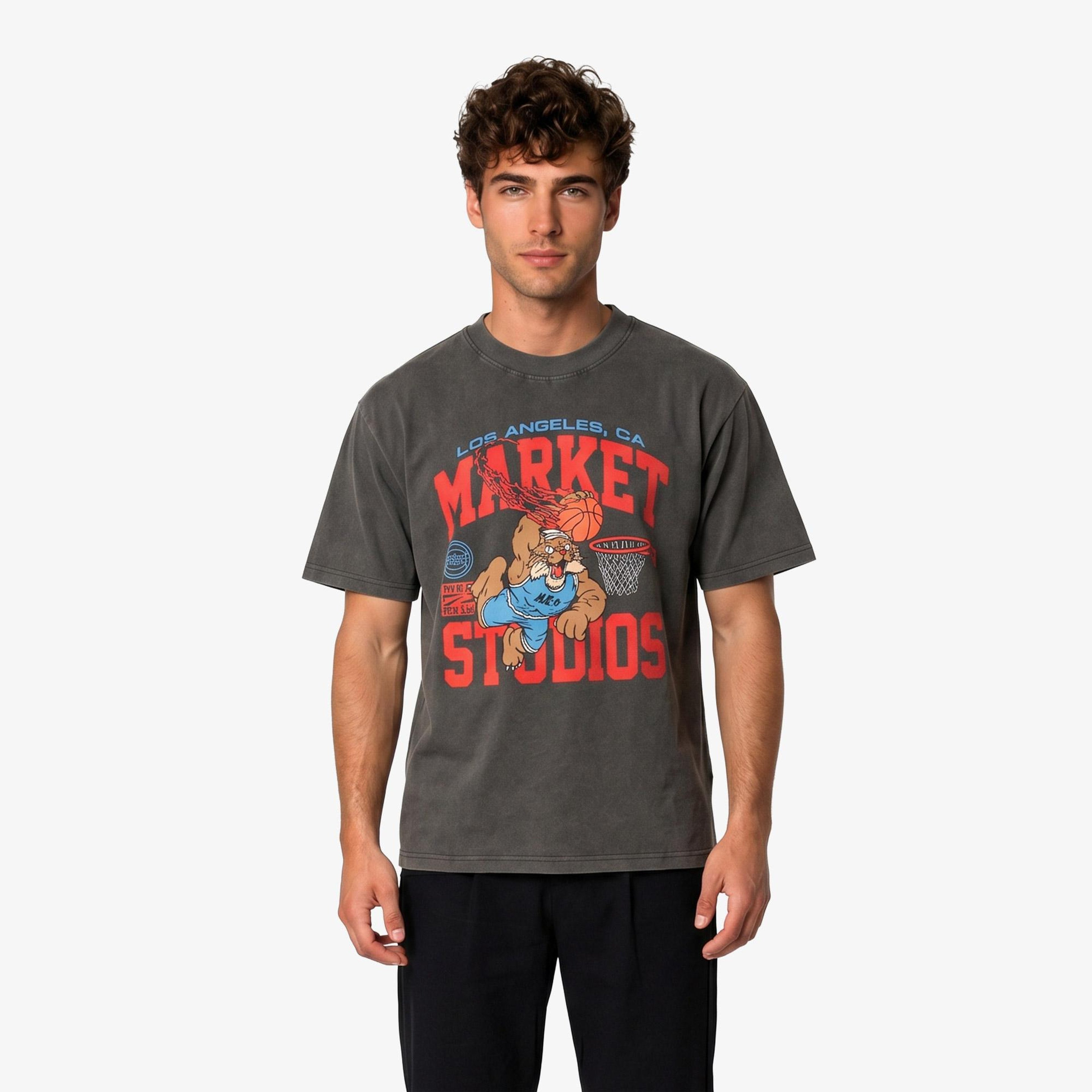Market Ballin Bobcat Erkek Siyah T-Shirt