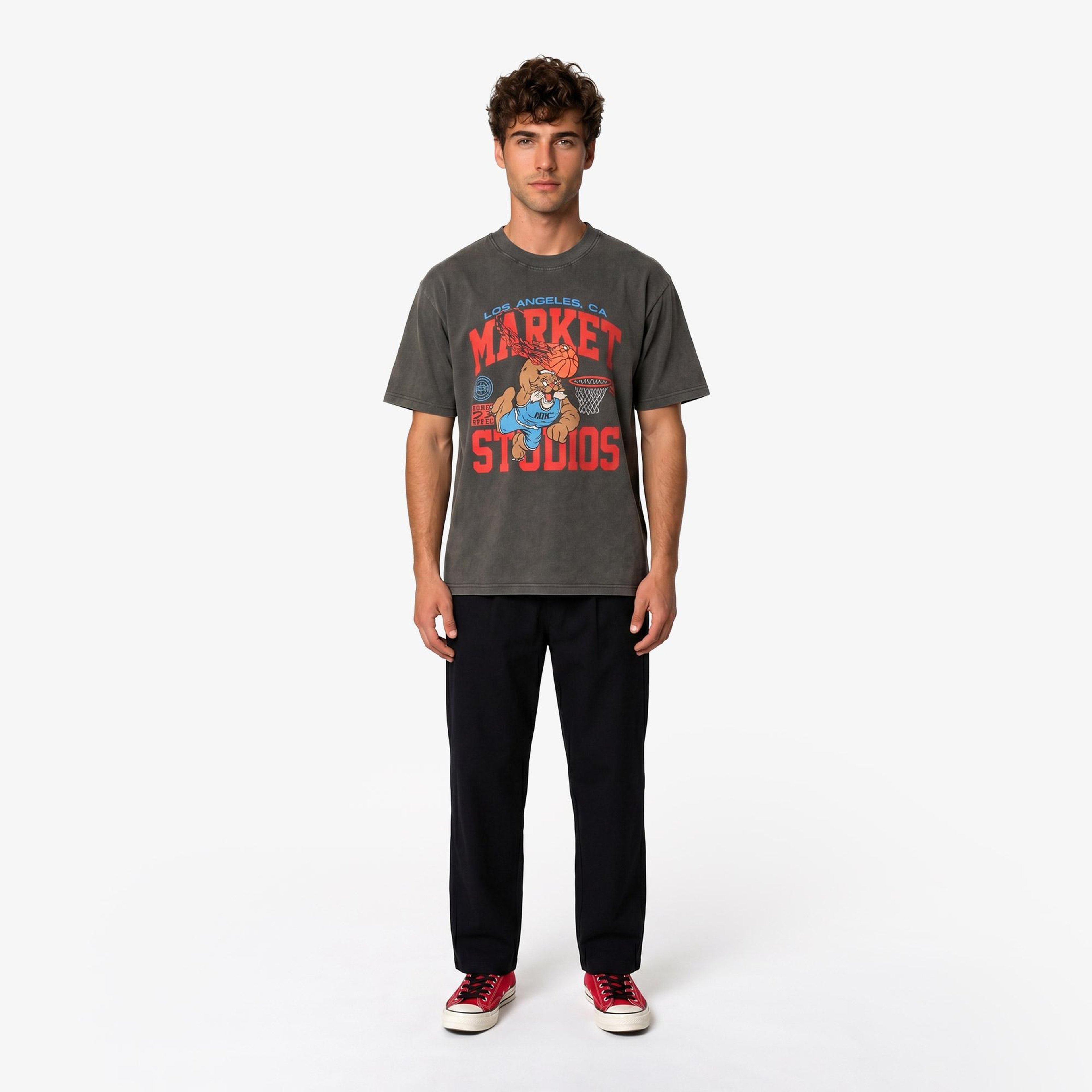 Market Ballin Bobcat Erkek Siyah T-Shirt