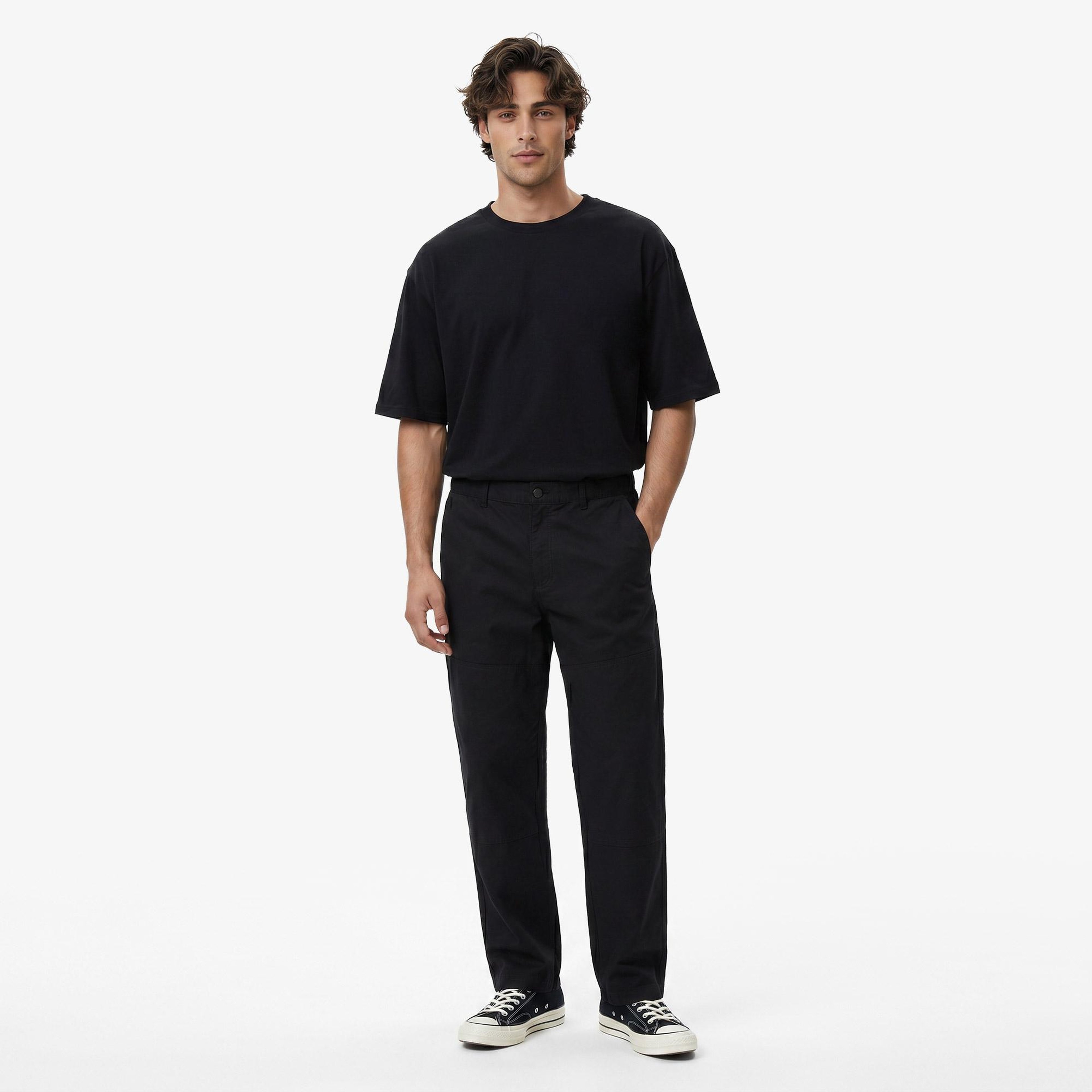 UNITED4 Regular Fit Erkek Siyah Pantolon