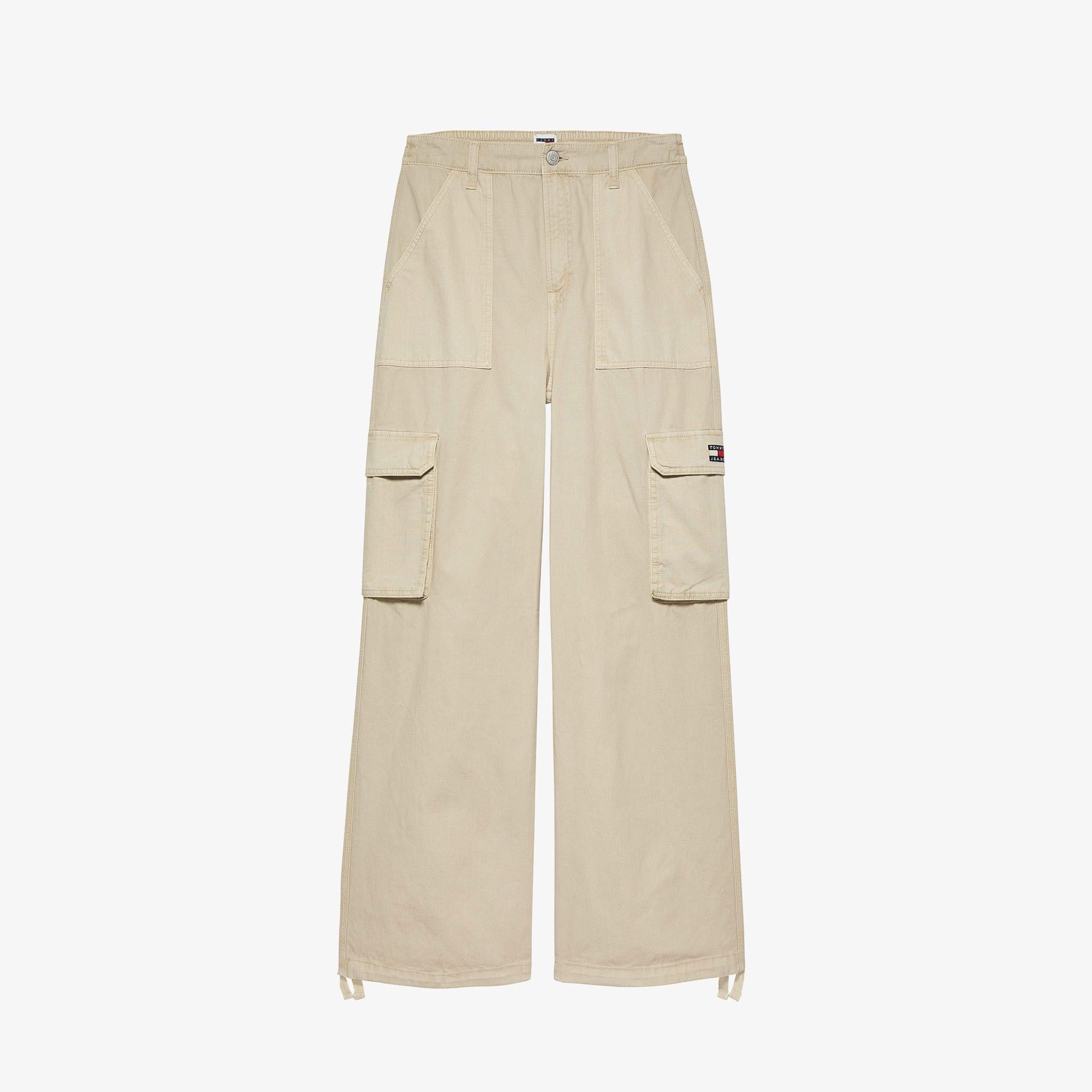 Tommy Jeans Claire Utility Blocking Kadın Bej Pantolon