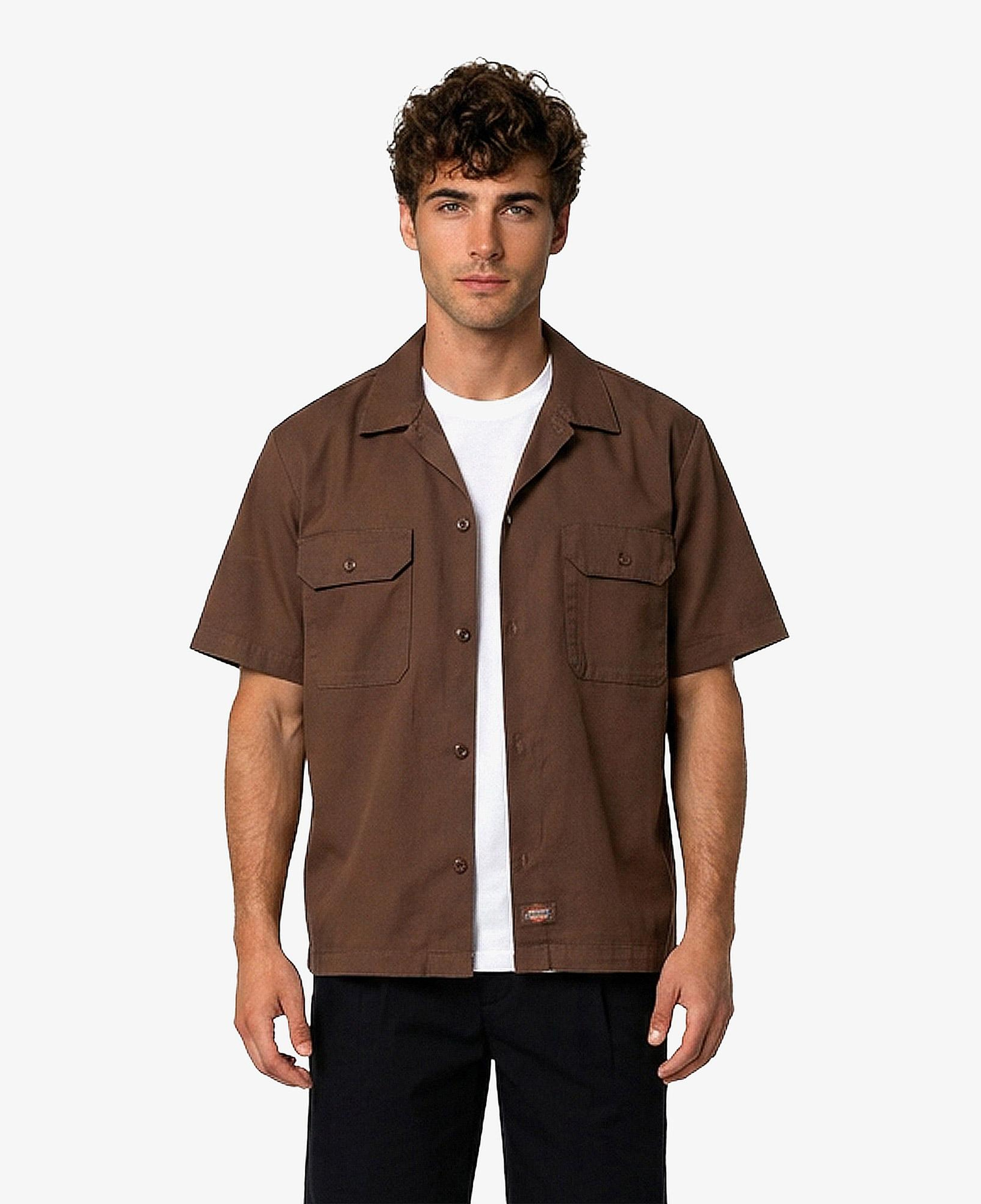 Dickies 246 Garment Dyed Erkek Kahverengi Gömlek