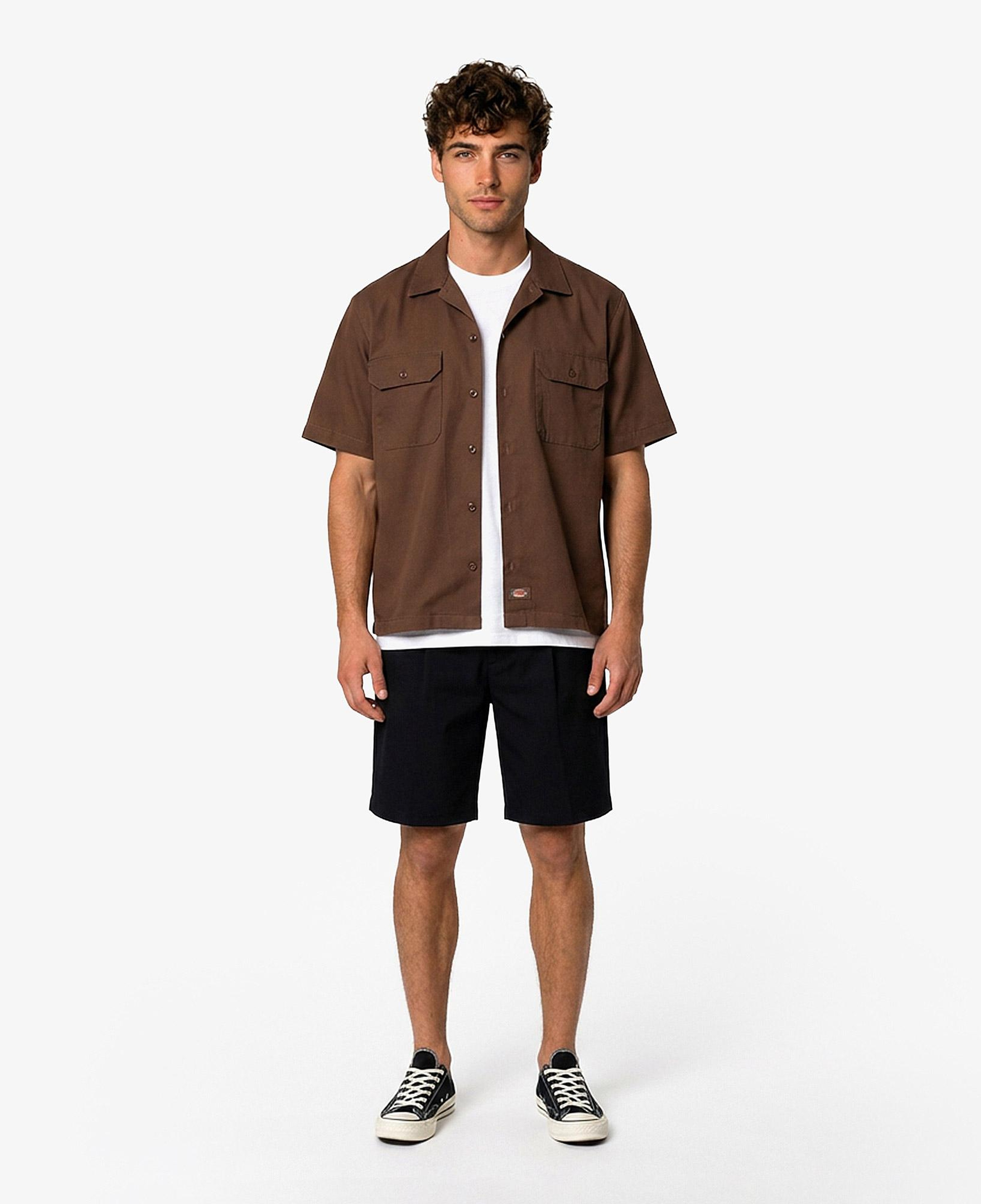 Dickies 246 Garment Dyed Erkek Kahverengi Gömlek