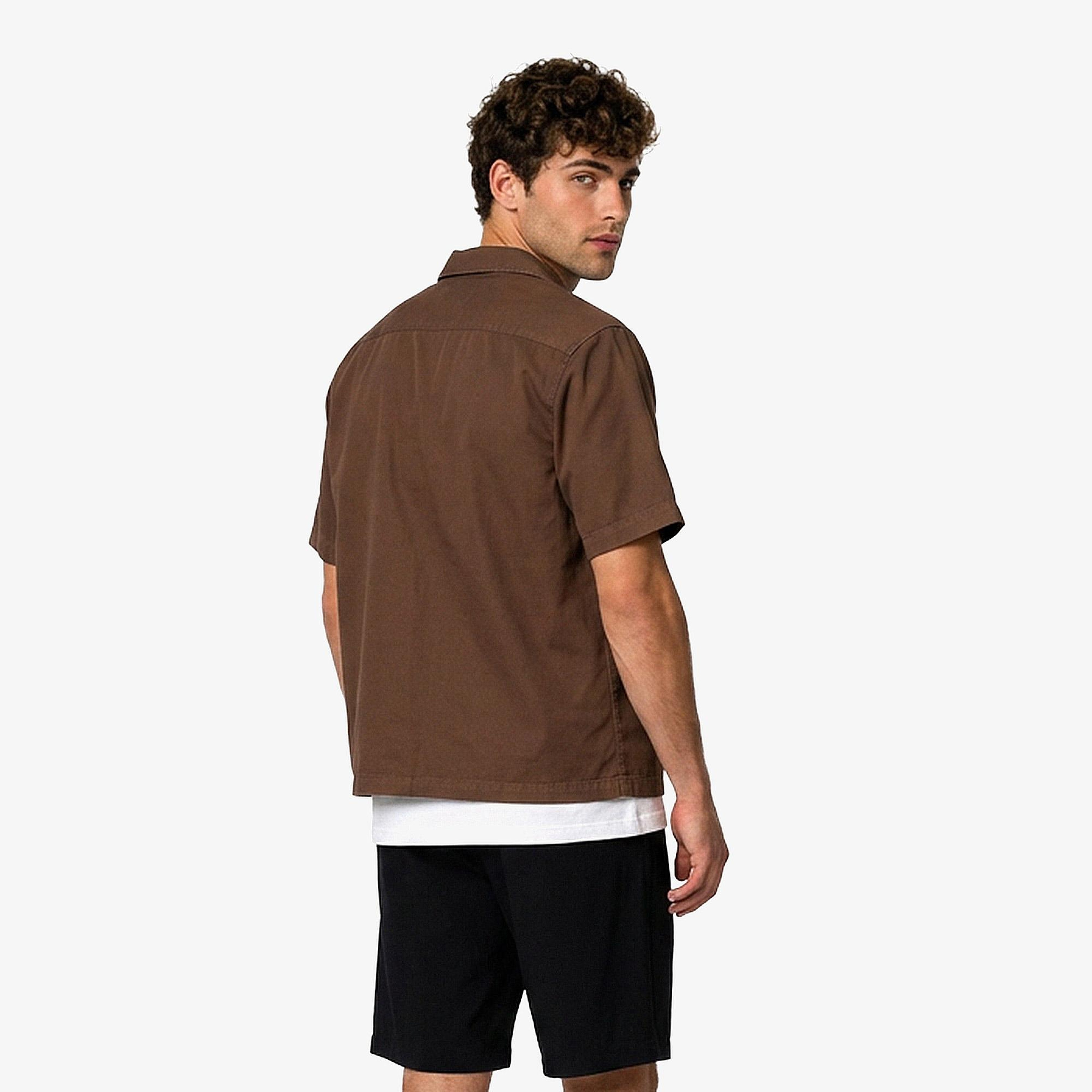 Dickies 246 Garment Dyed Erkek Kahverengi Gömlek