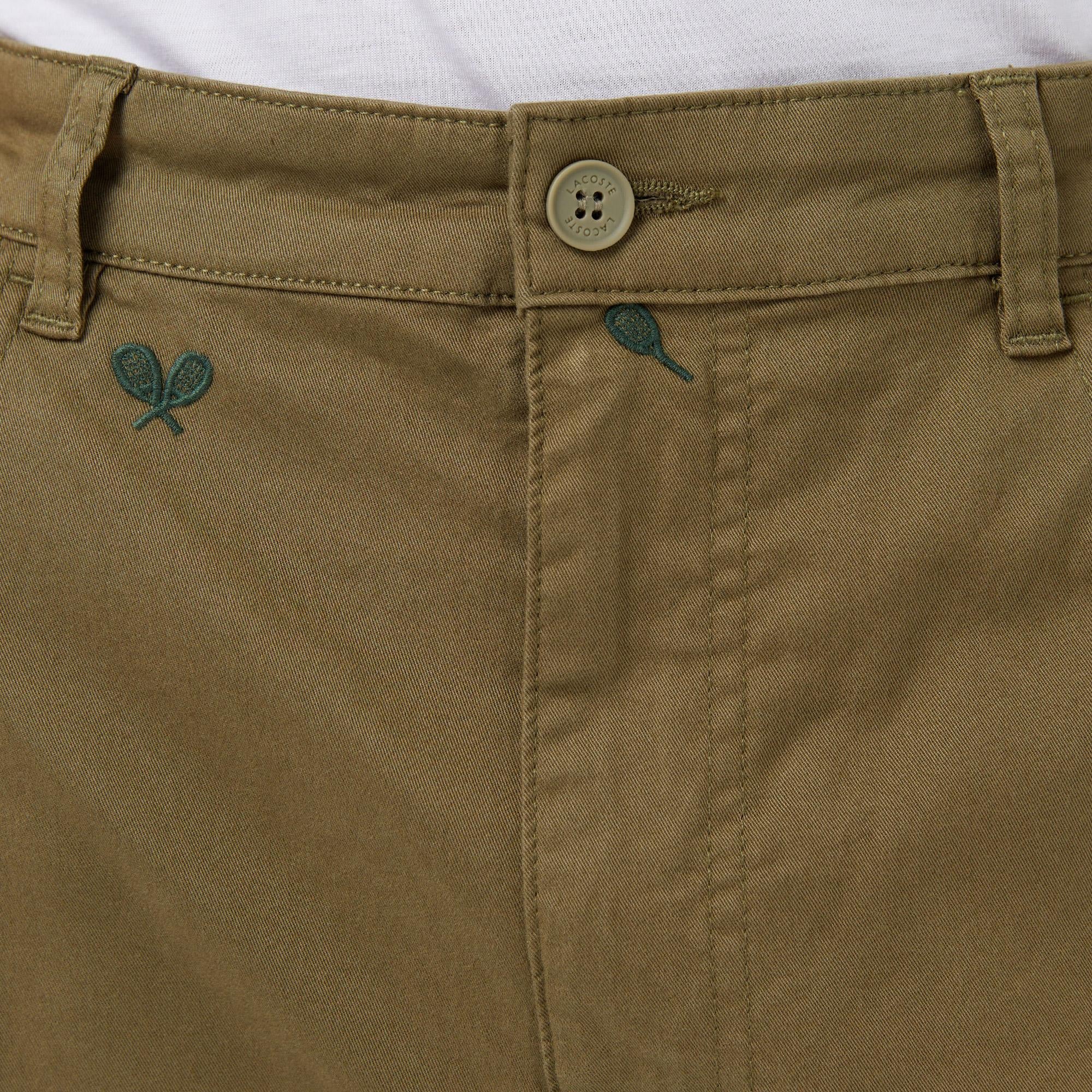 Erkek Relaxed Fit Desenli Haki Pantolon