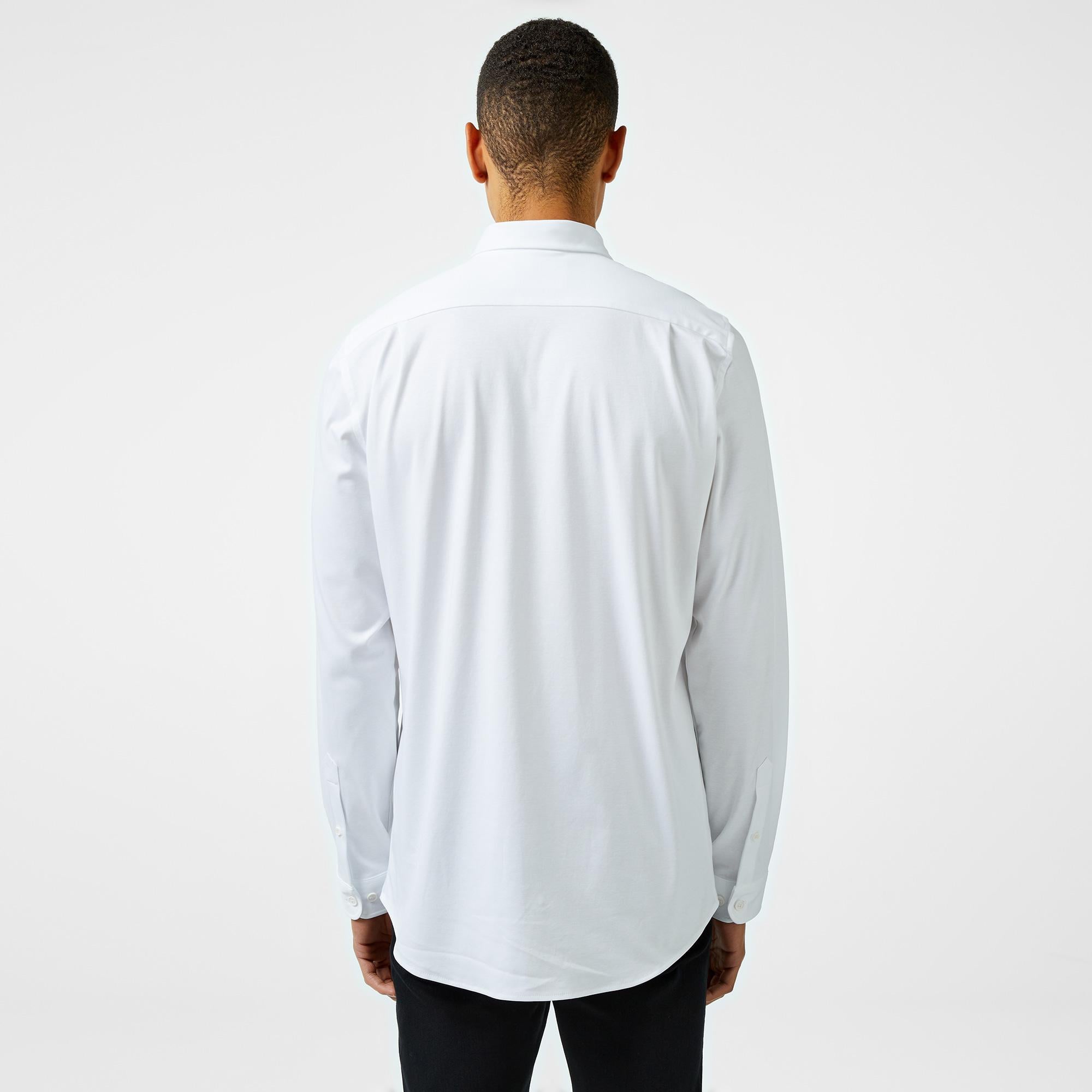 Erkek Slim Fit Beyaz Gömlek