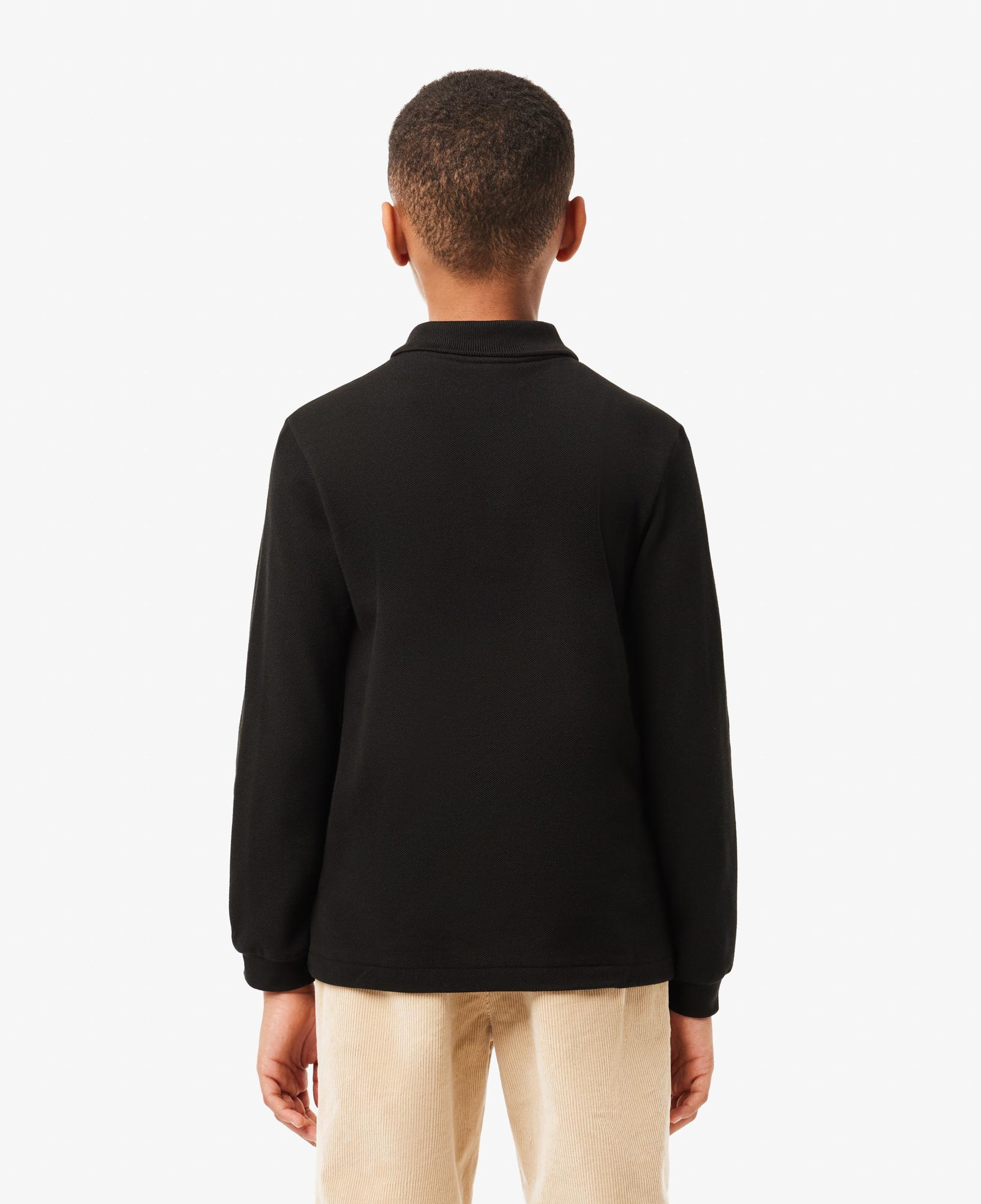 Erkek Çocuk Regular Fit Uzun Kollu Siyah Polo
