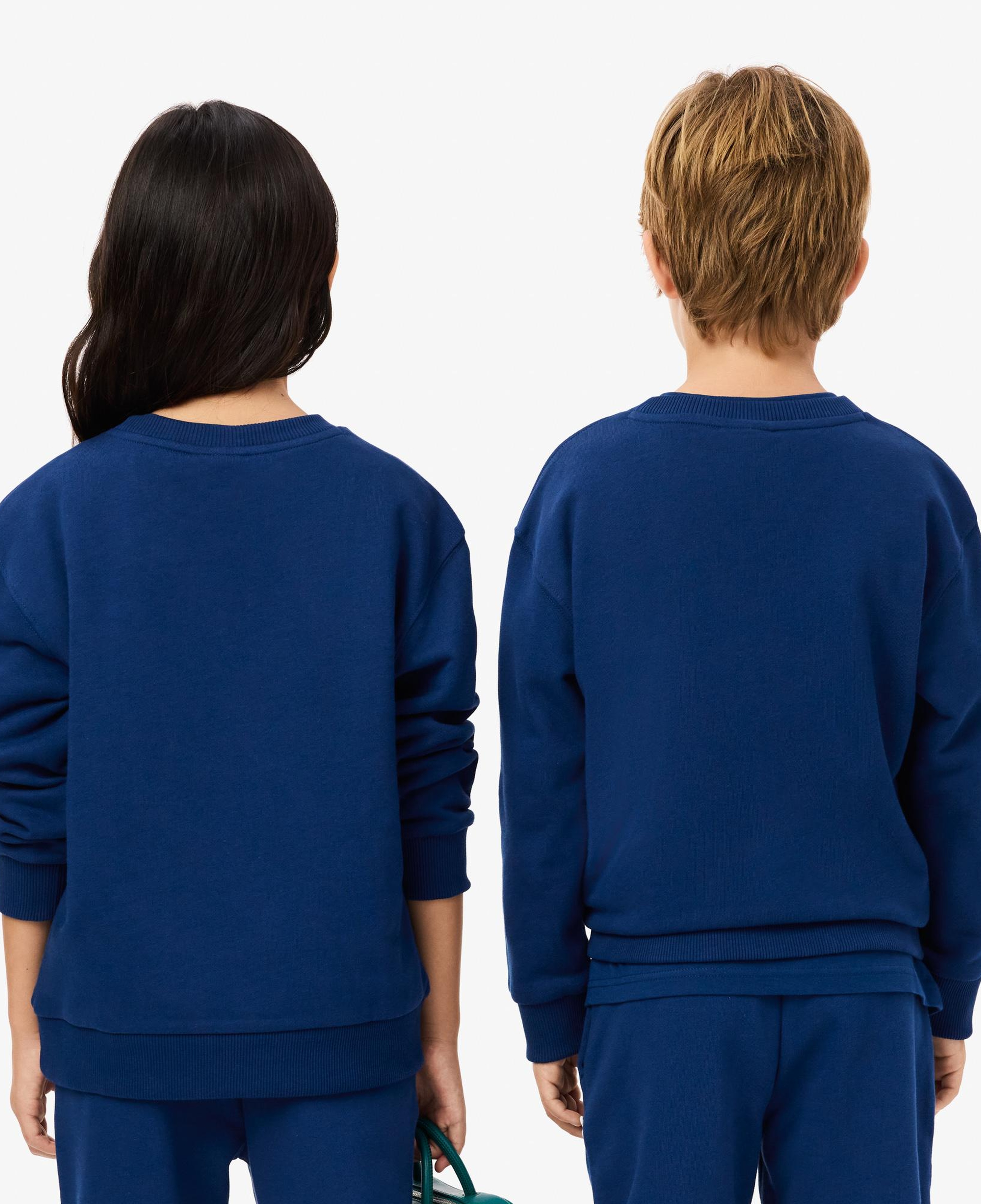 Çocuk Bisiket Yaka Baskılı Lacivert Sweatshirt