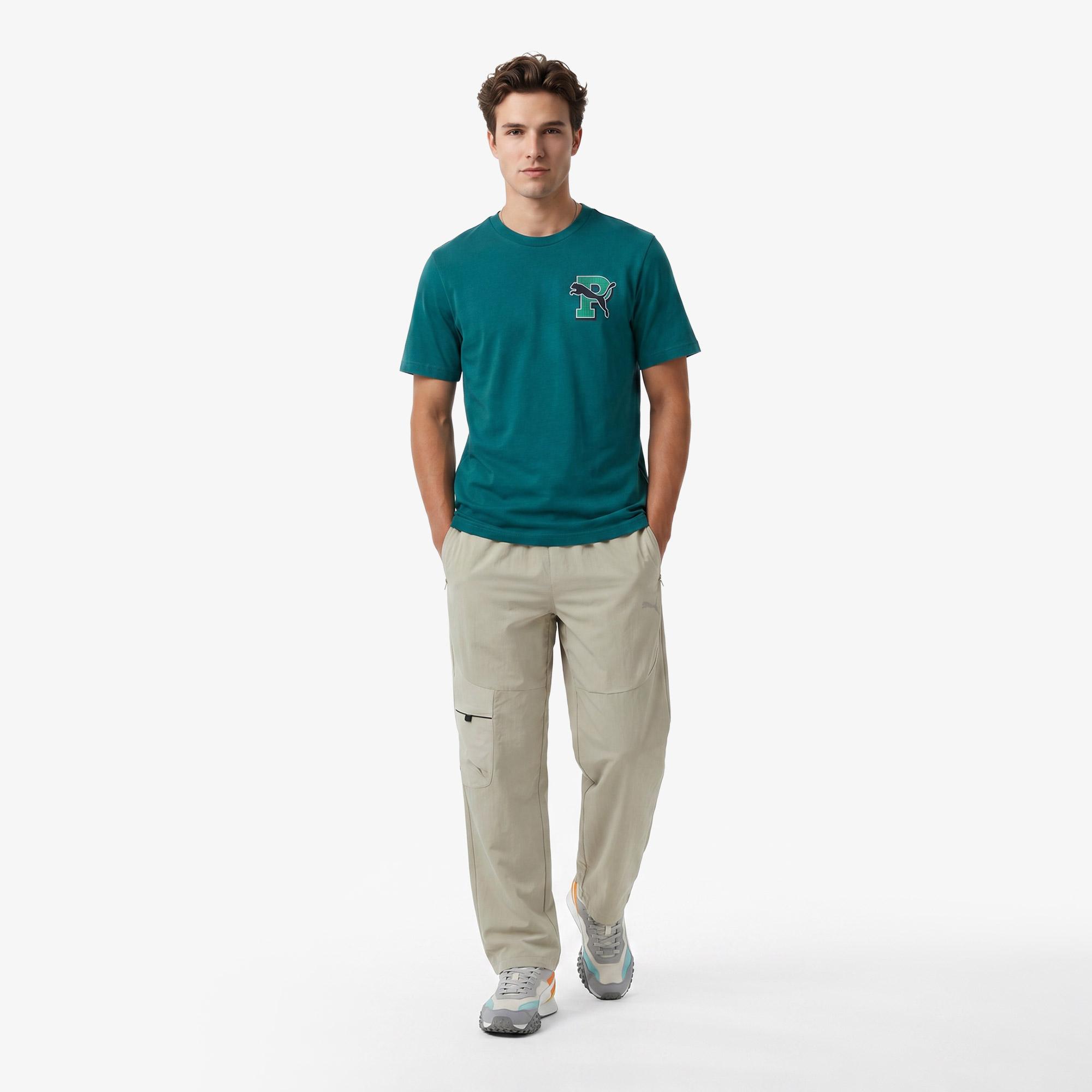 Puma Graphic  Erkek Yeşil T-Shirt
