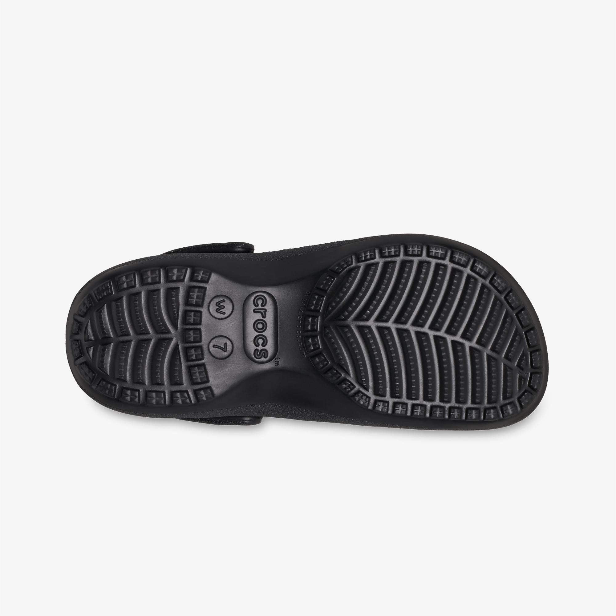 Crocs Classic Platform Glitter Clog Kadın Siyah Sandalet