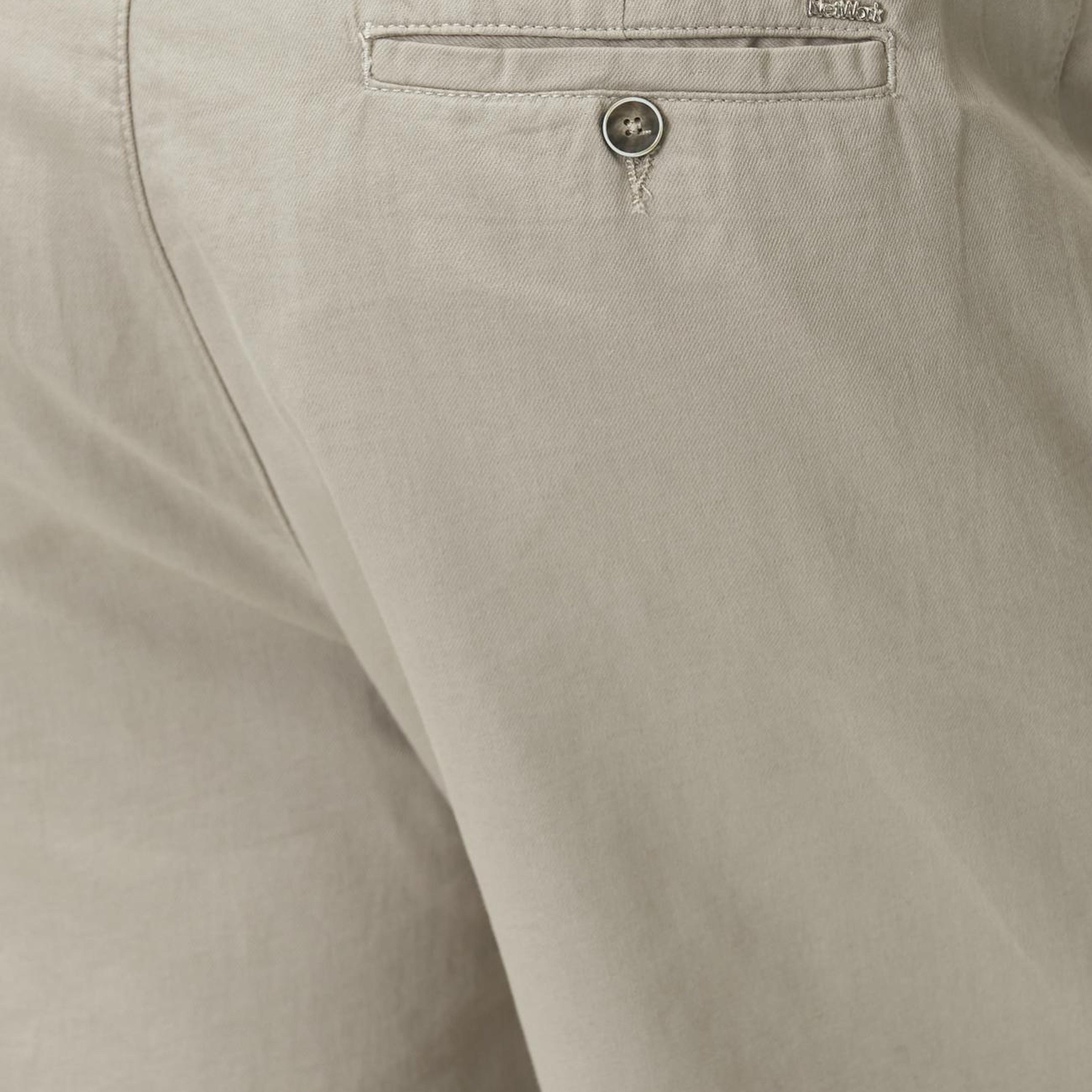 Network Erkek Slim Fit Vizon Keten Karışımlı Dokuma Şort