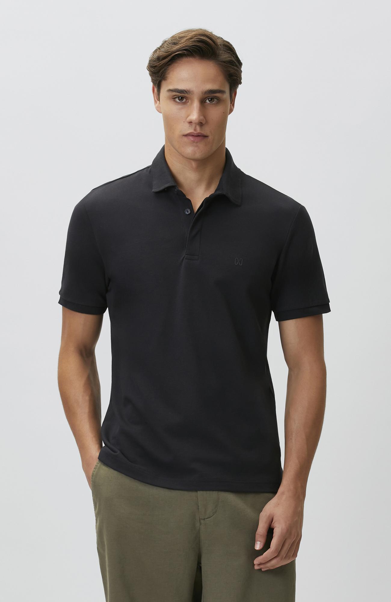 Network Erkek Lacivert Pike Desen Polo T-shirt