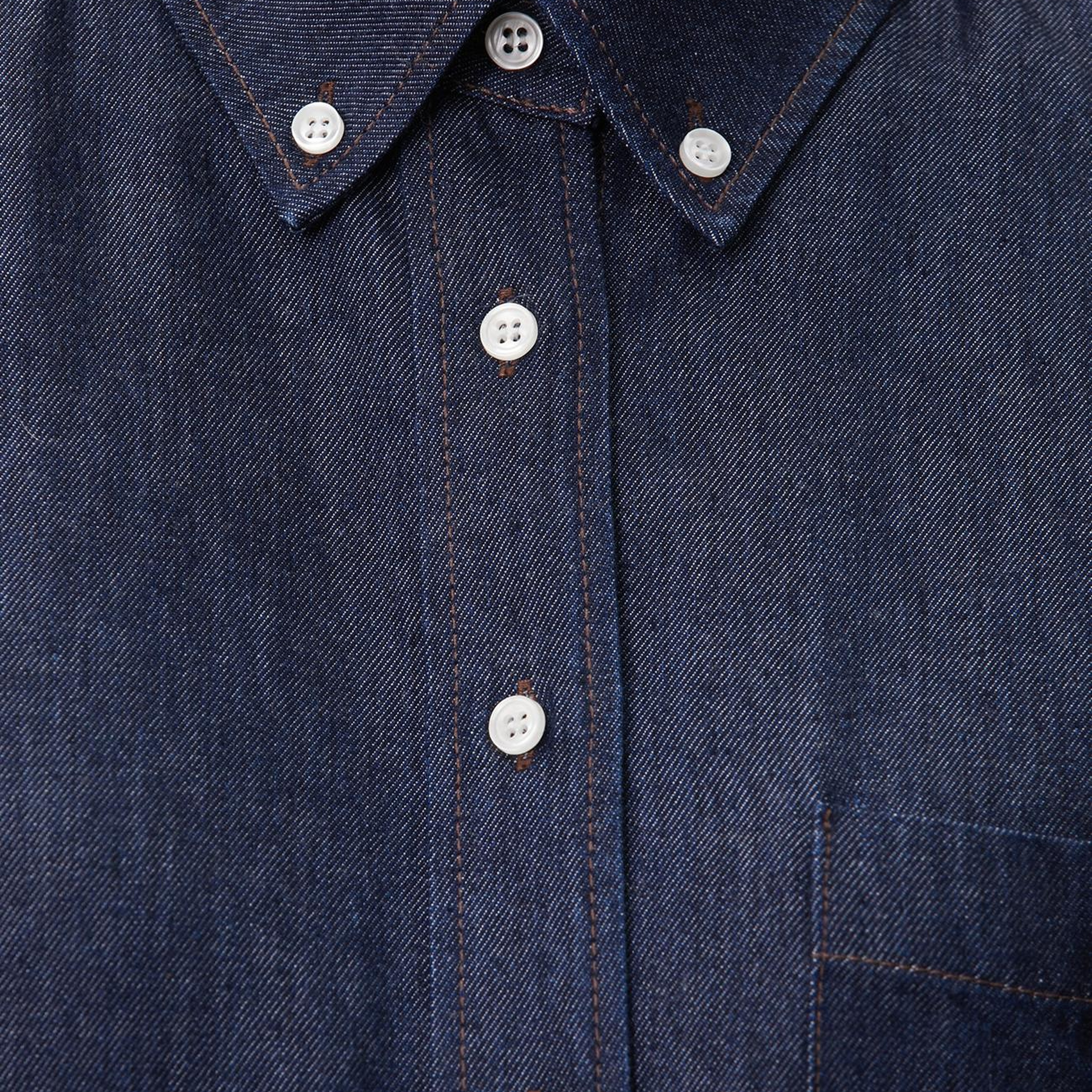 Network Kadın Lacivert Tencel Denim Gömlek