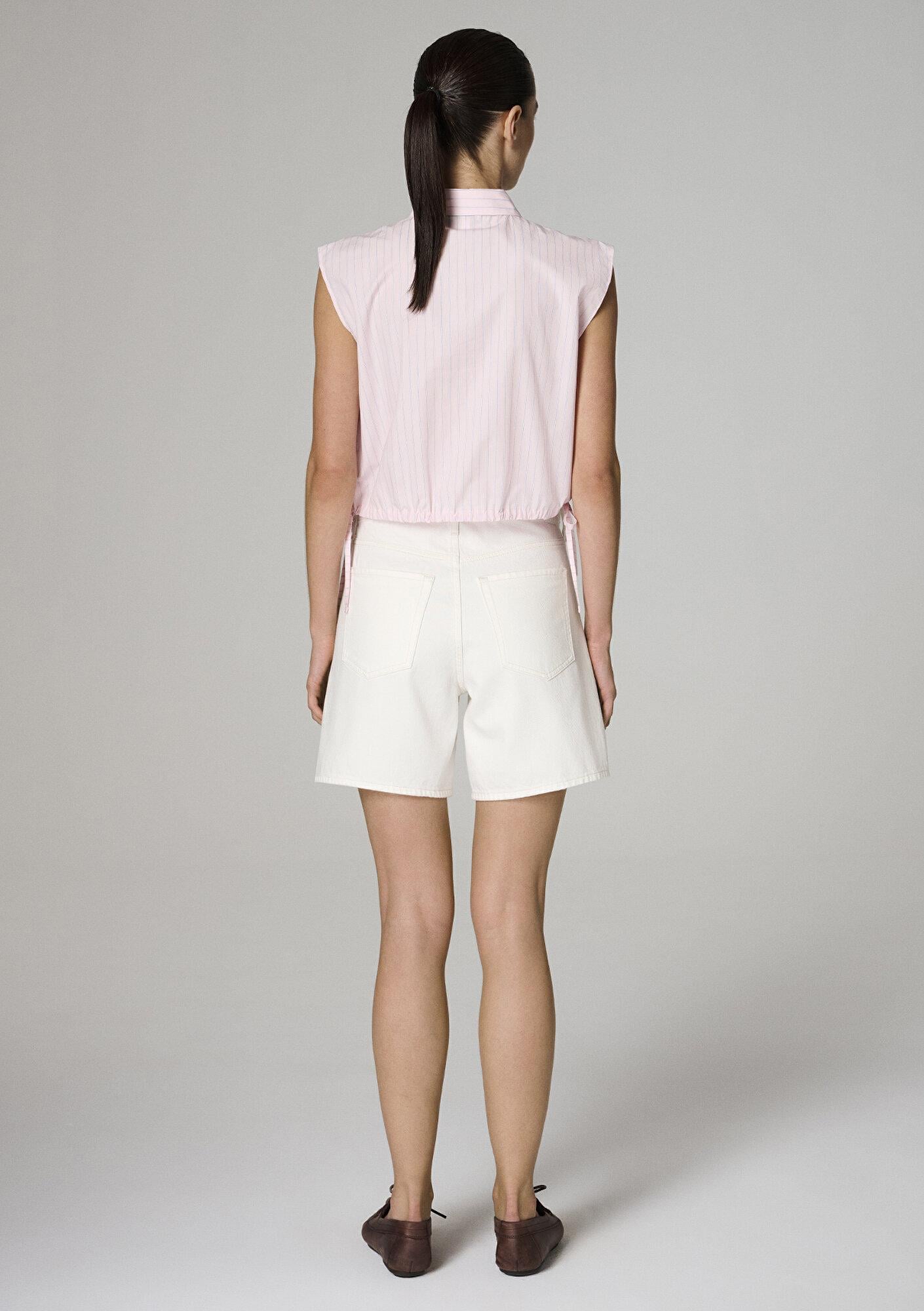 Mavi SIENA SHORT Classic Denim Kırık Beyaz Jean Şort 1421033-A3202