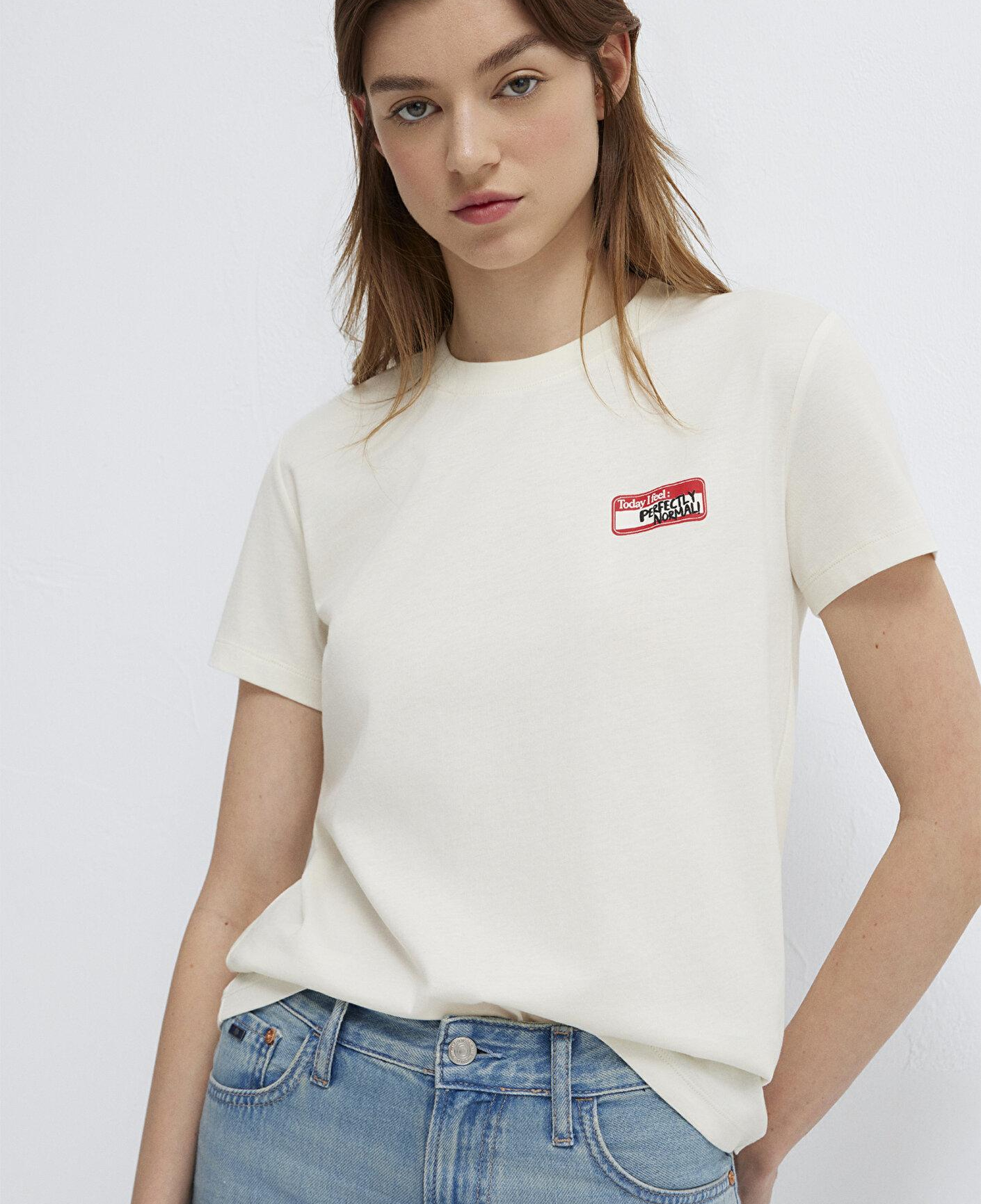 Mavi Ekru Tişört Semi Slim Fit / Yarı Dar Kesim 1614251-80194