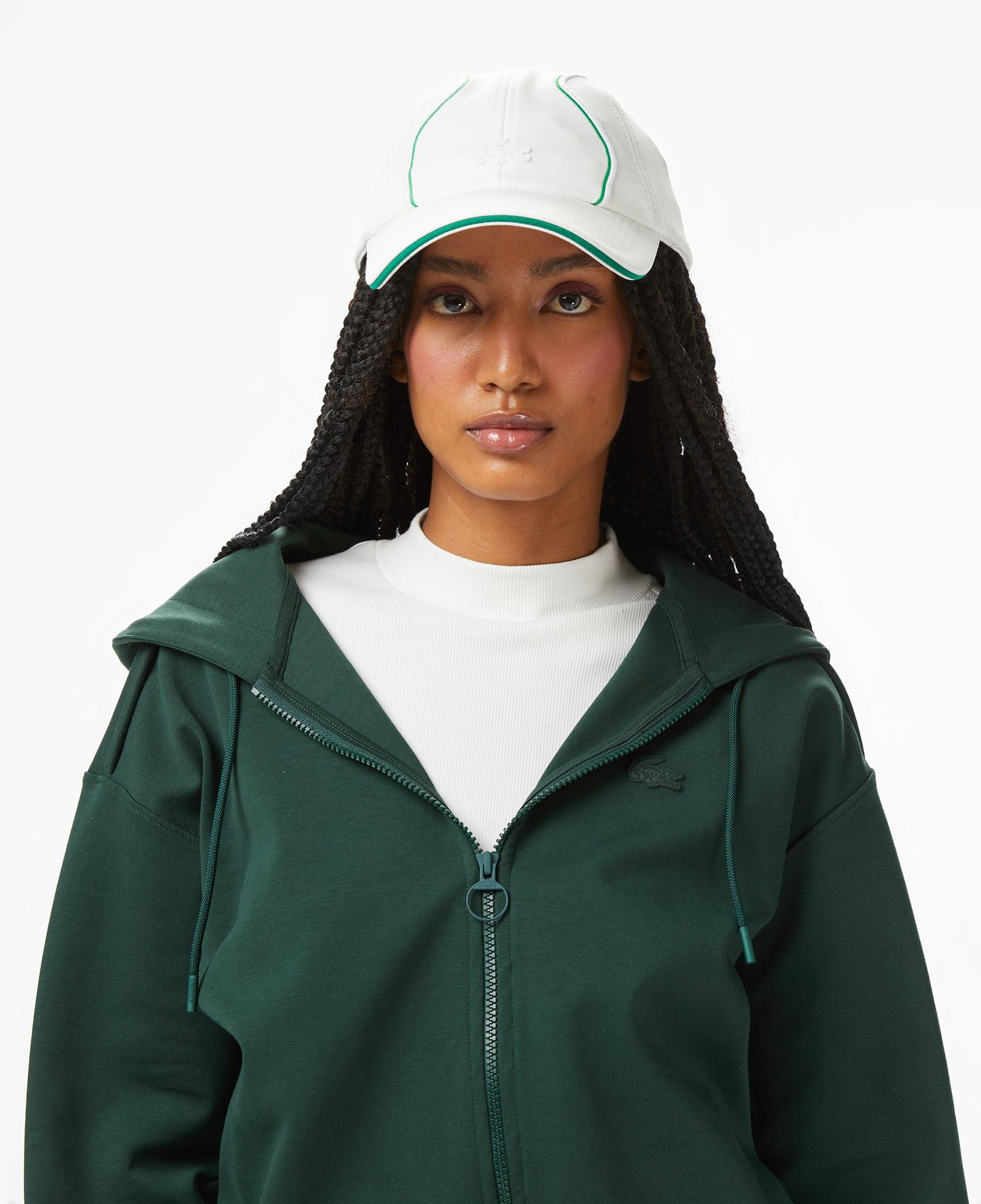 Lacoste x House of SuperStep Regular Fit Kadın Yeşil Sweatshirt