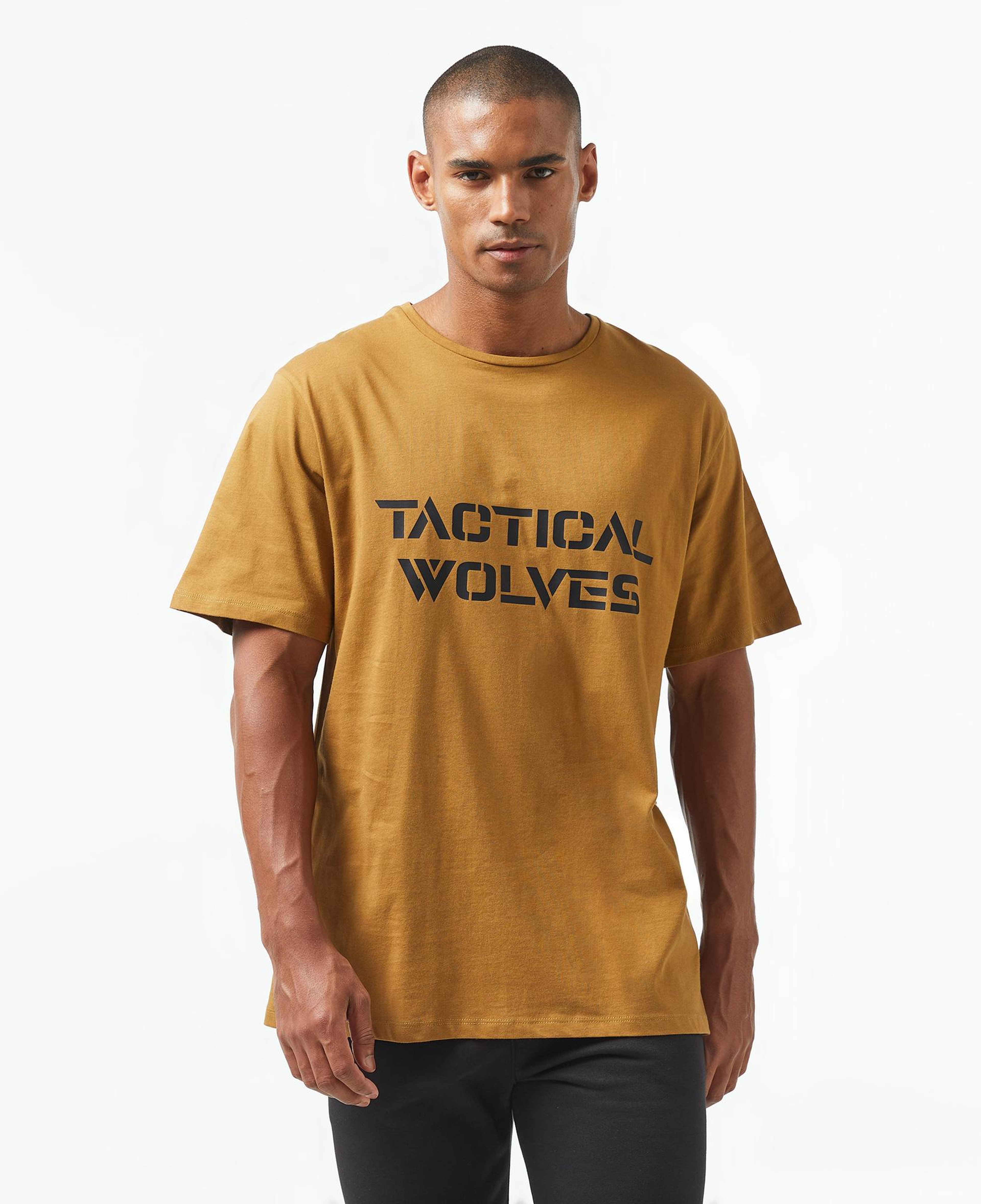 Tactical Wolves Classics Erkek Kahverengi Günlük T-Shirt