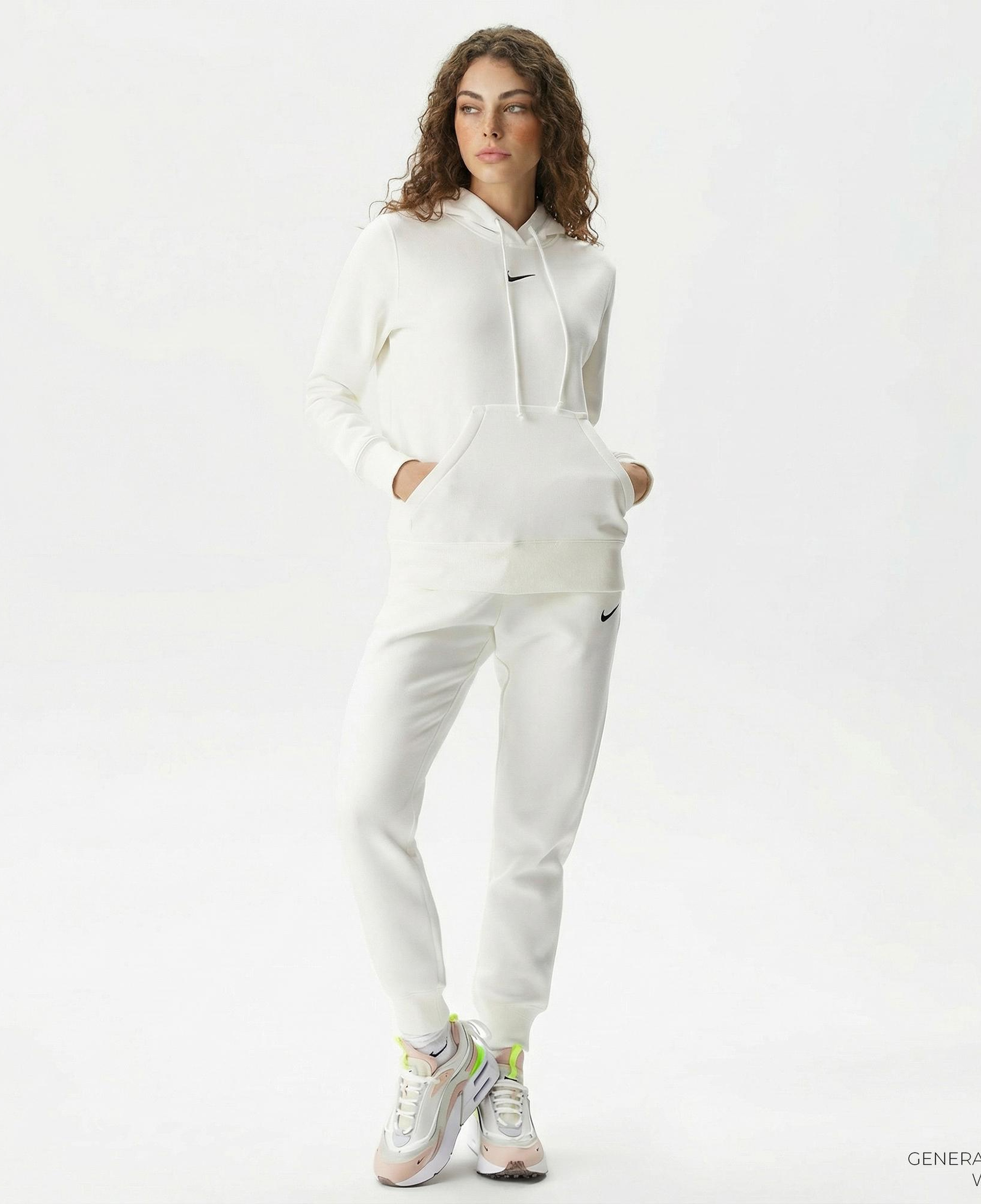Nike Sportswear Phoenix Fleece Kadın Beyaz Eşofman Altı