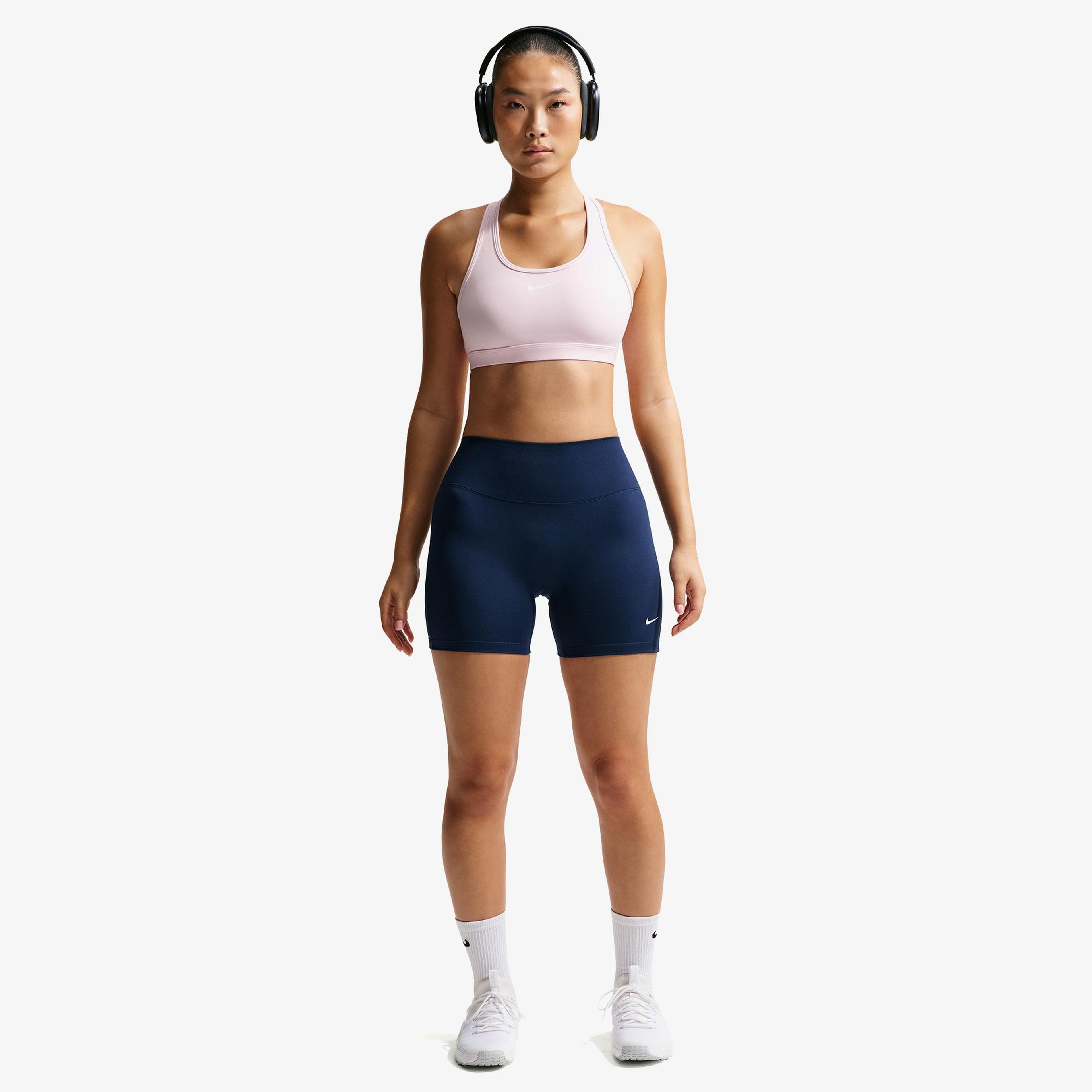 Nike Dri-Fit One Yüksel Belli 13 cm Kadın Lacivert Kısa Tayt