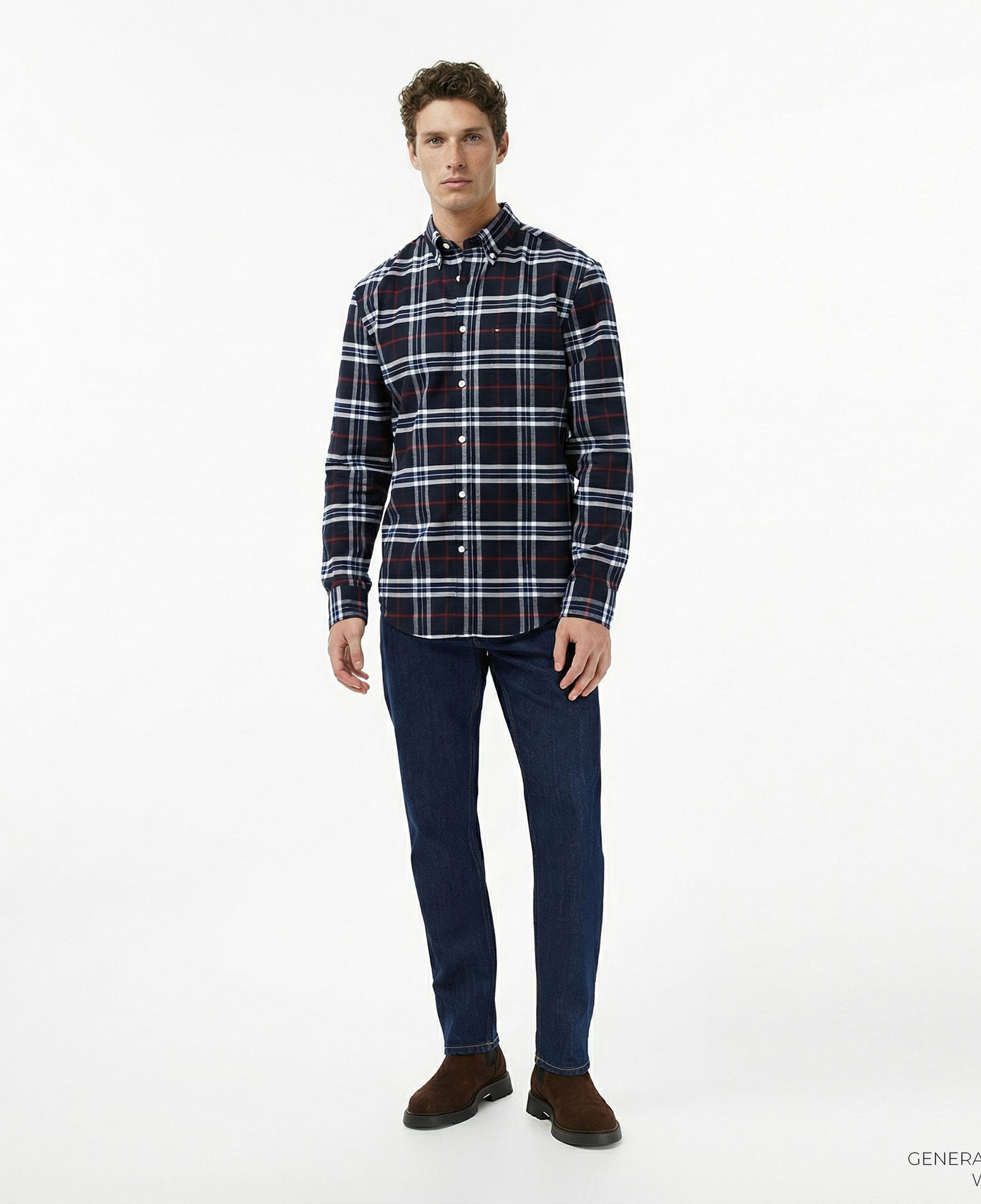 Tommy Hilfiger Ryan Slim Di4156 Erkek Koyu Mavi Straight Jean