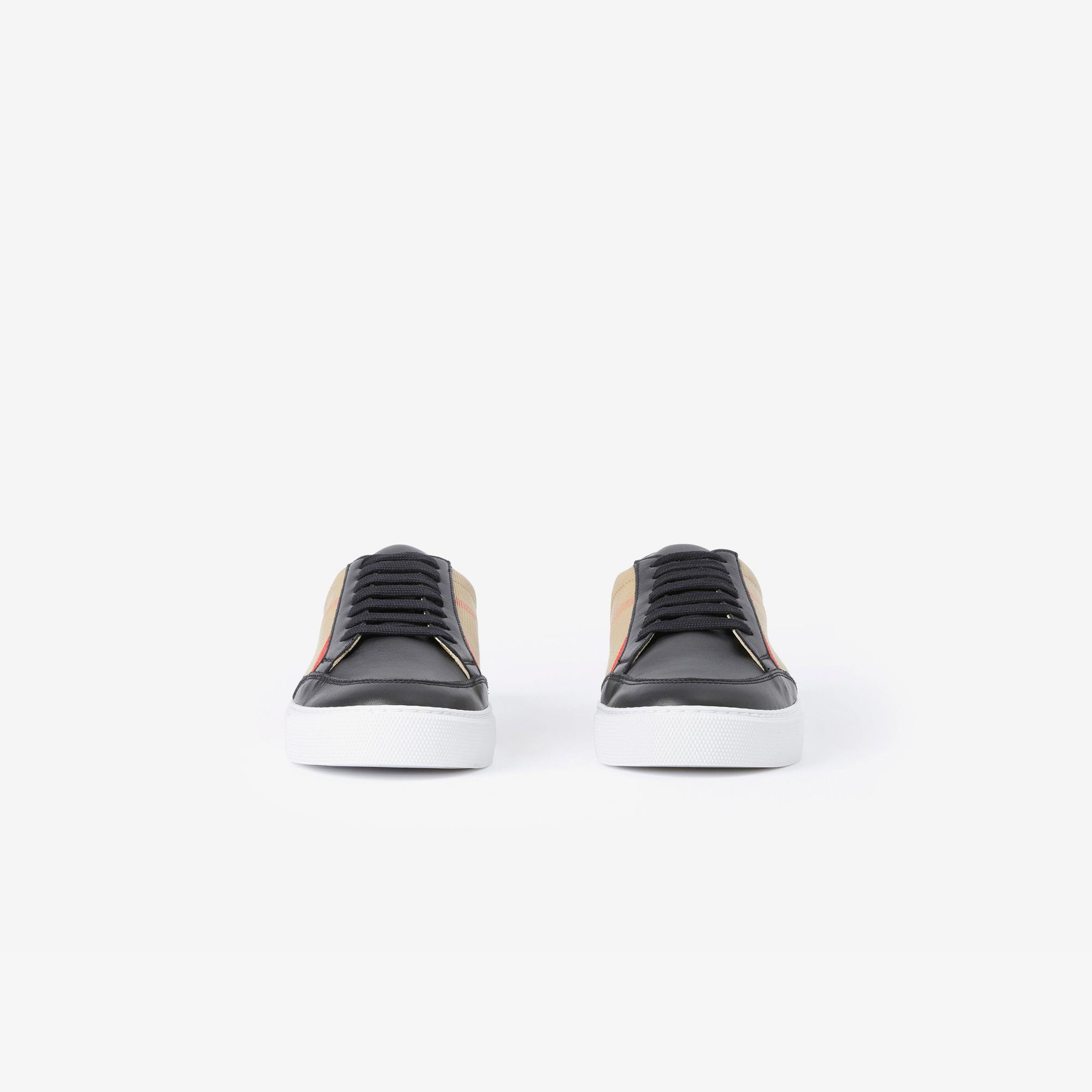 Burberry House Check and Leather Kadın Siyah Sneaker